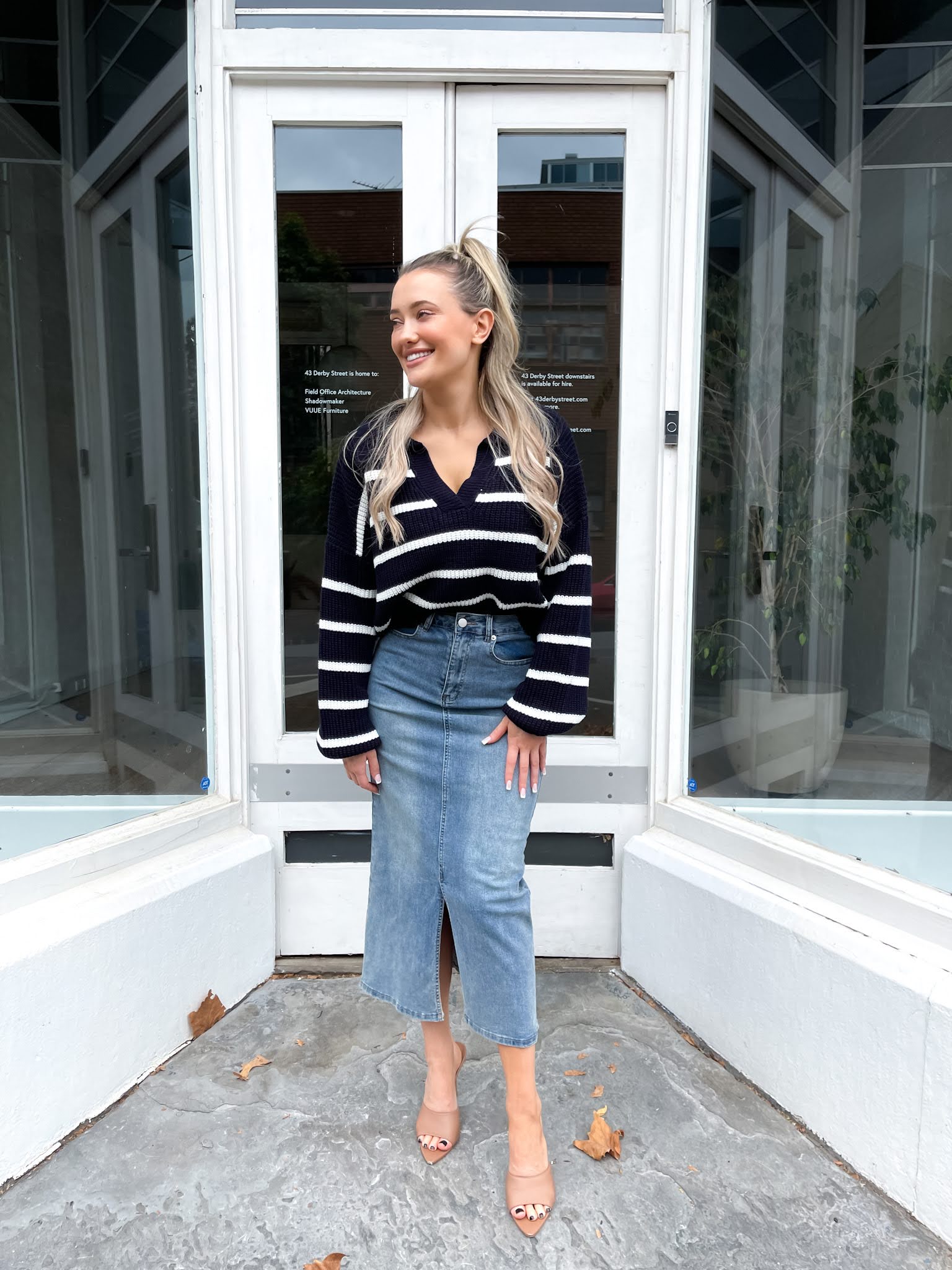 Goldie Denim Midi Skirt