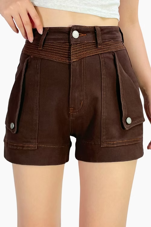 Claremont Denim Shorts Chocolate