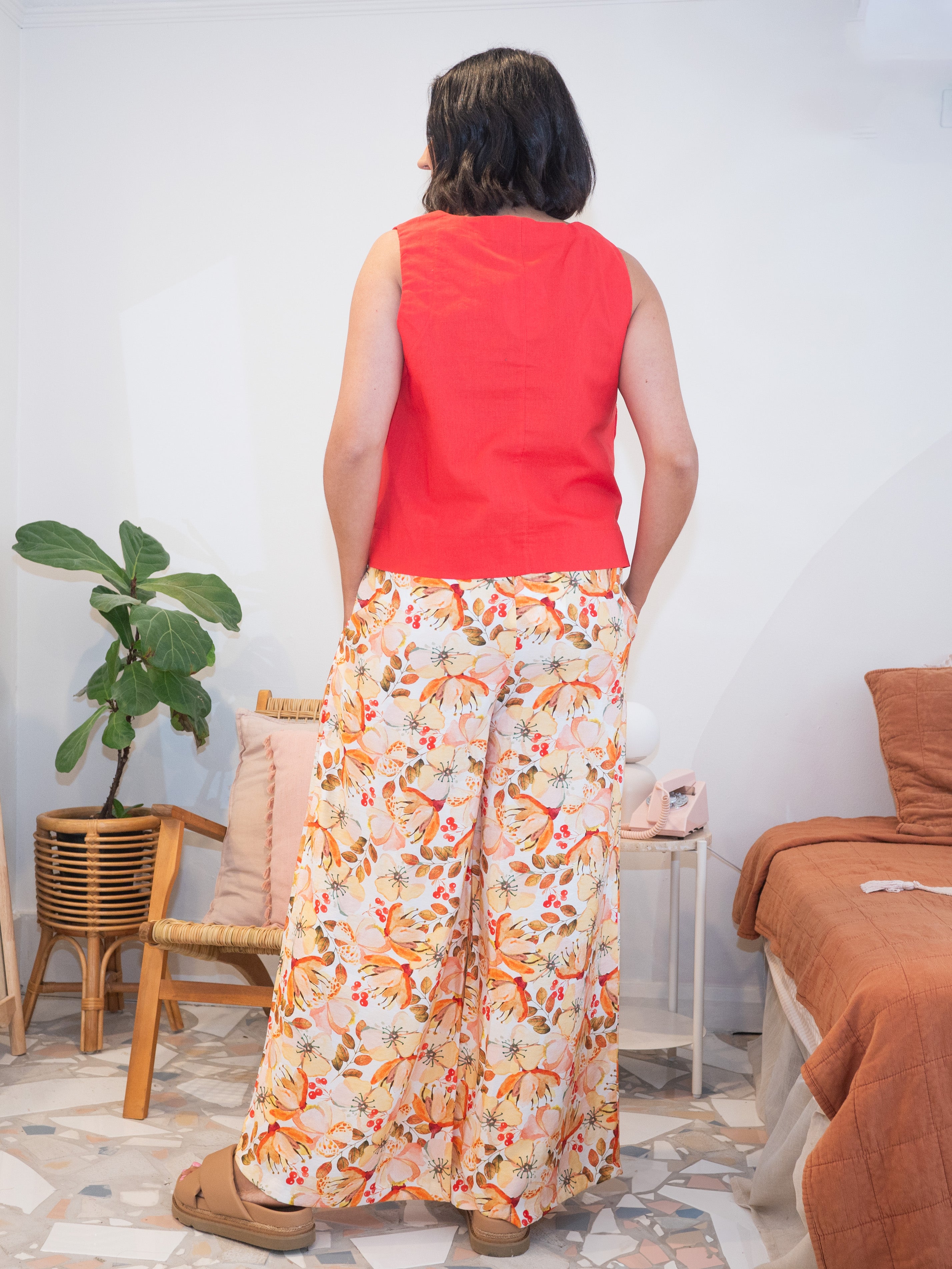 Marshall Linen Crop Top