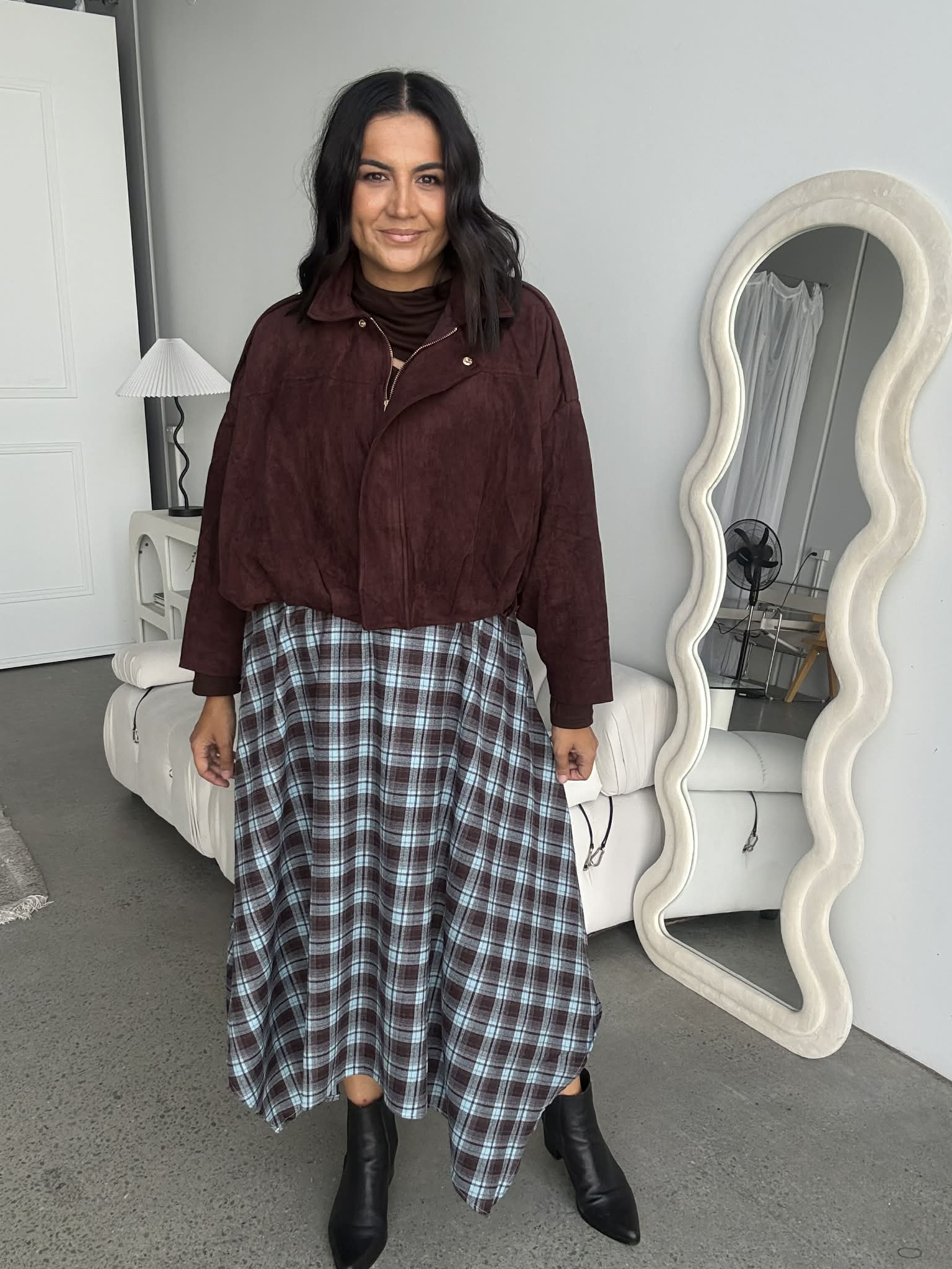 Rival Skirt Brown/Blue