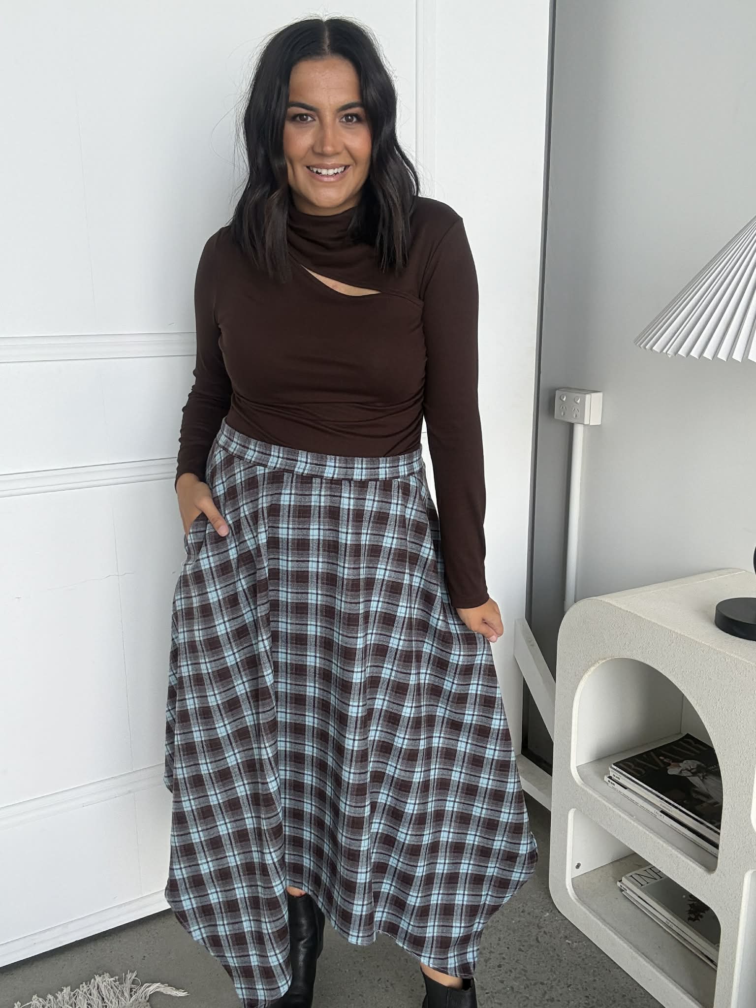 Rival Skirt Brown/Blue