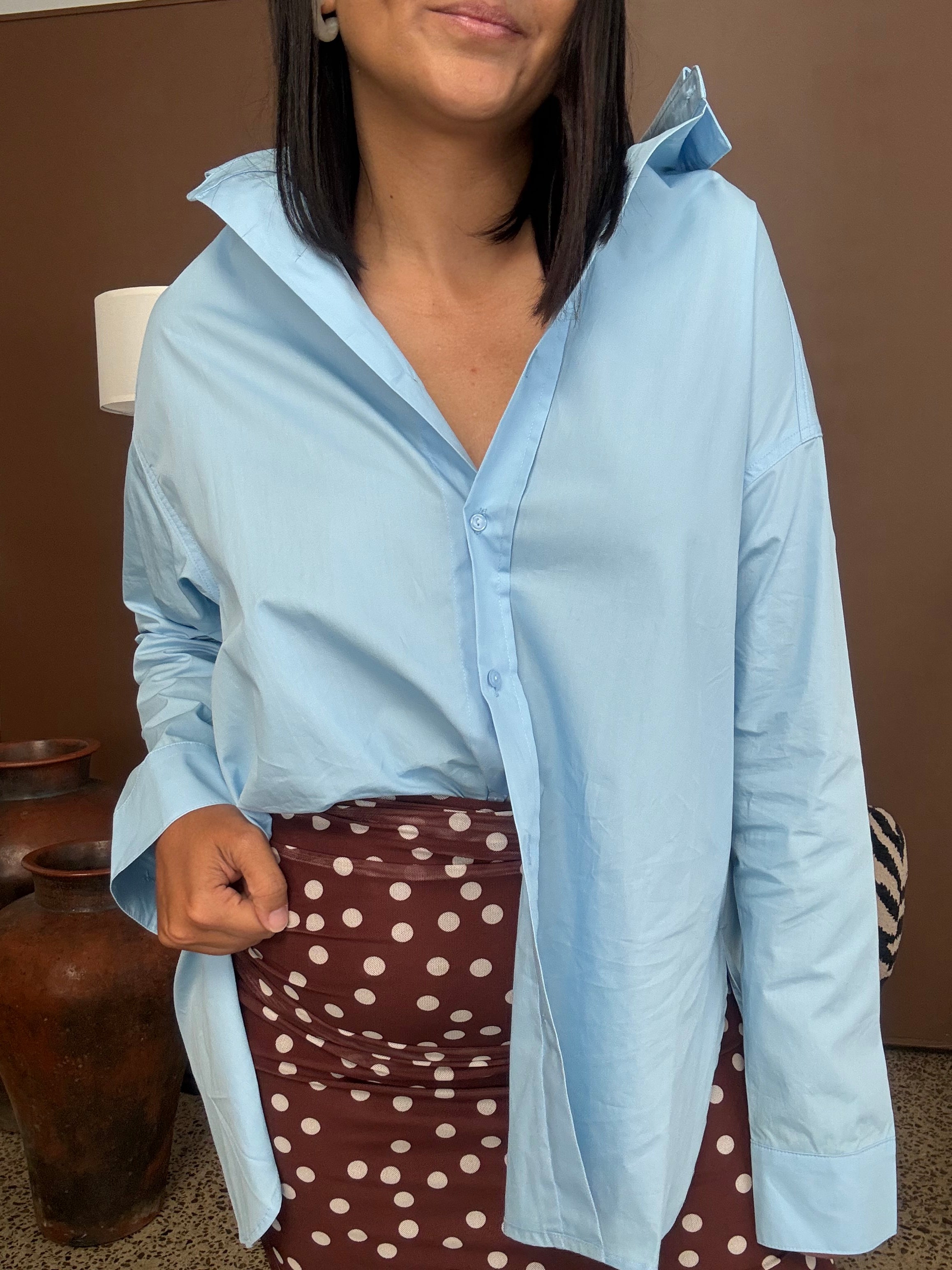 Briely Oversized Shirt Blue