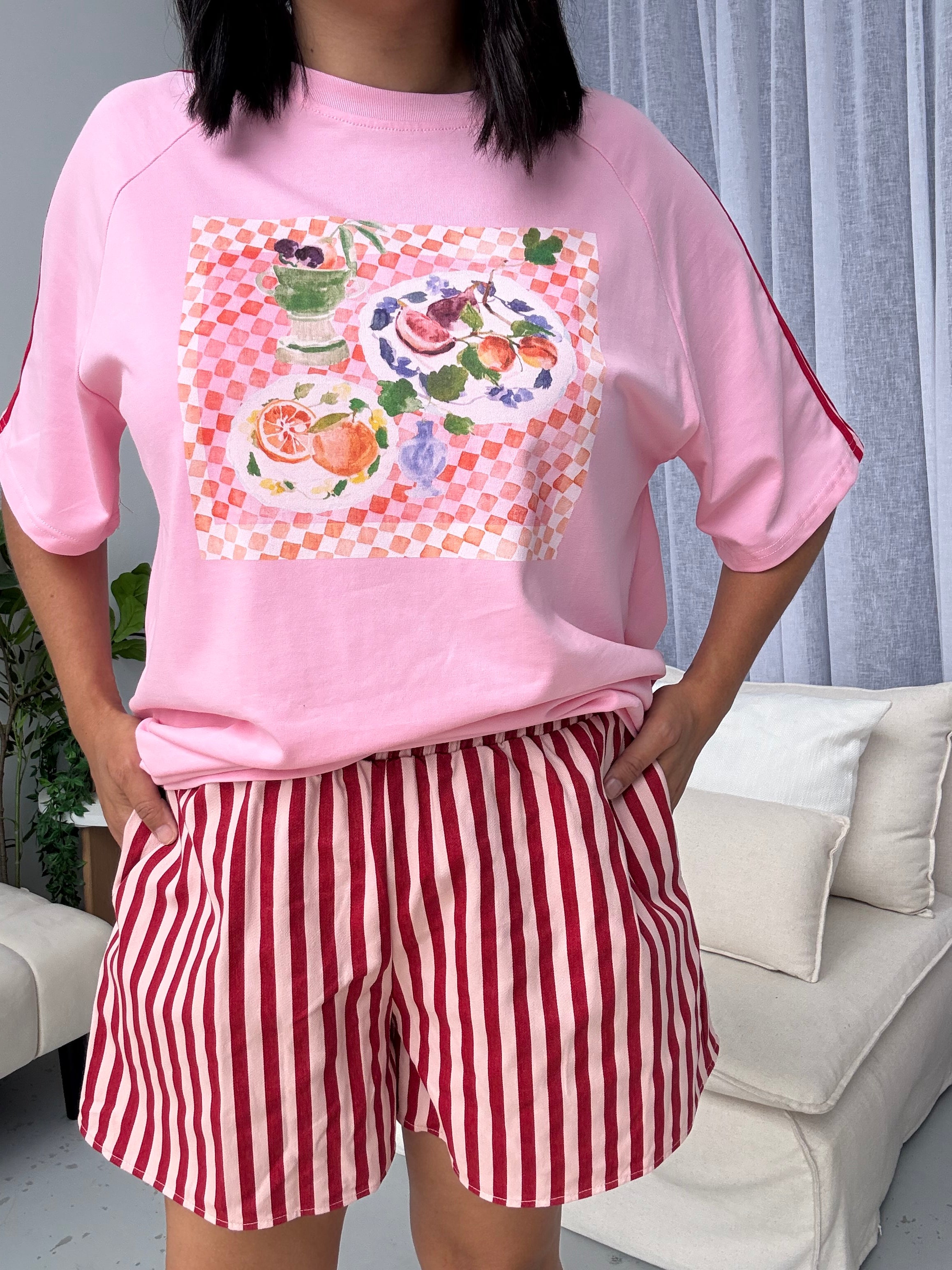 Cotton Stripe Shorts