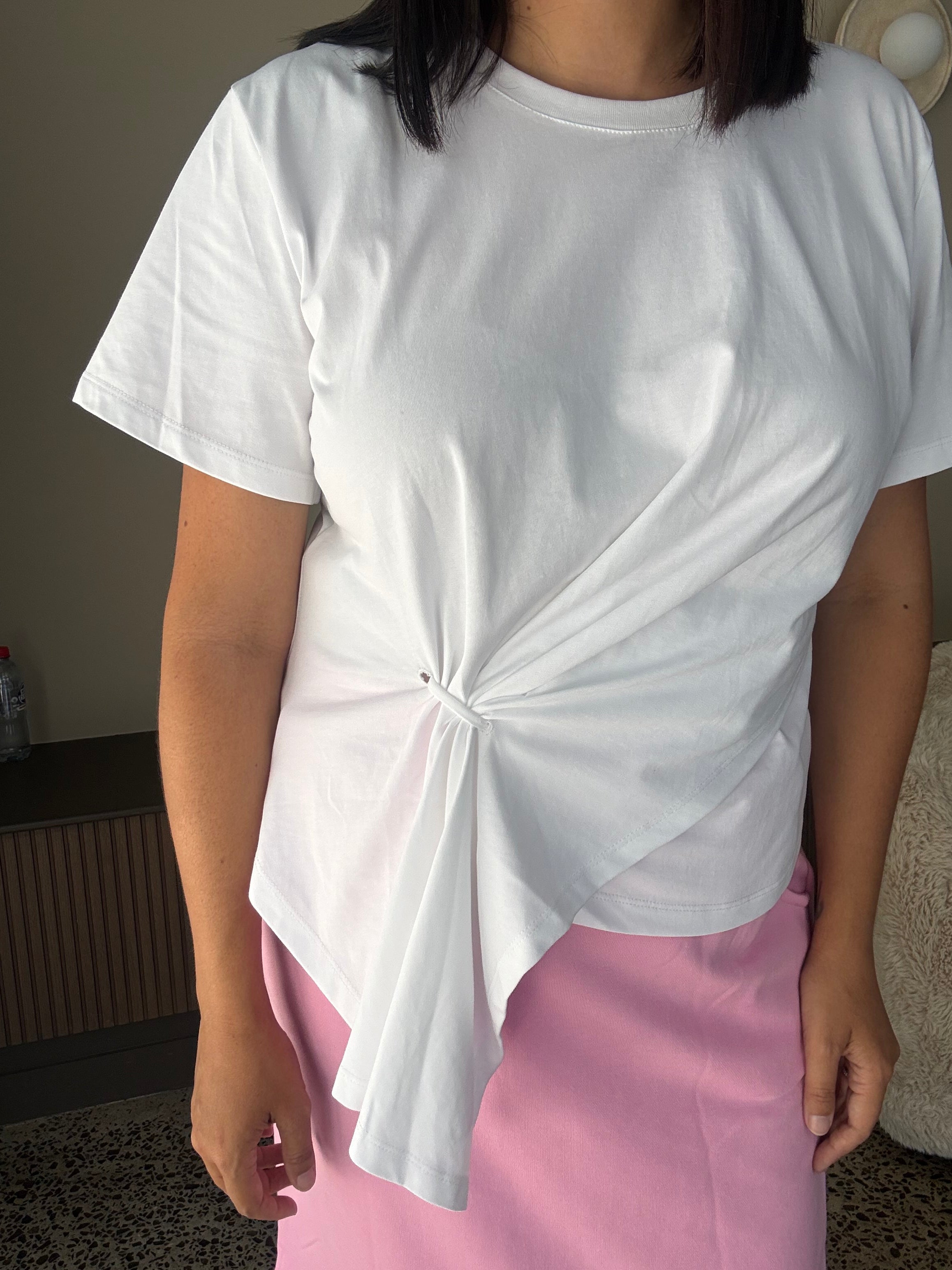 Cotton Ring Detail Top White