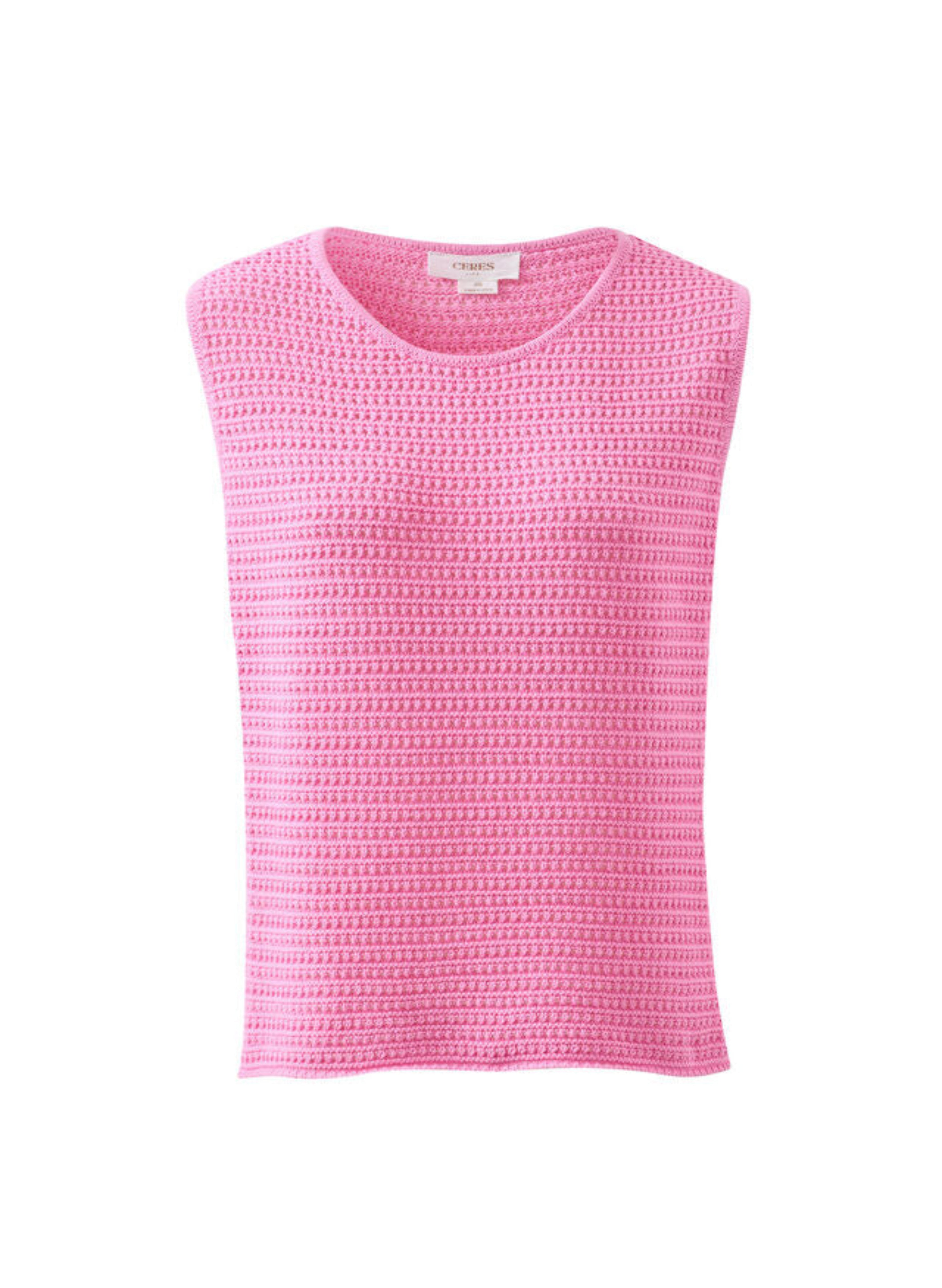 Margot Mesh Knit Tank Hibiscus Pink
