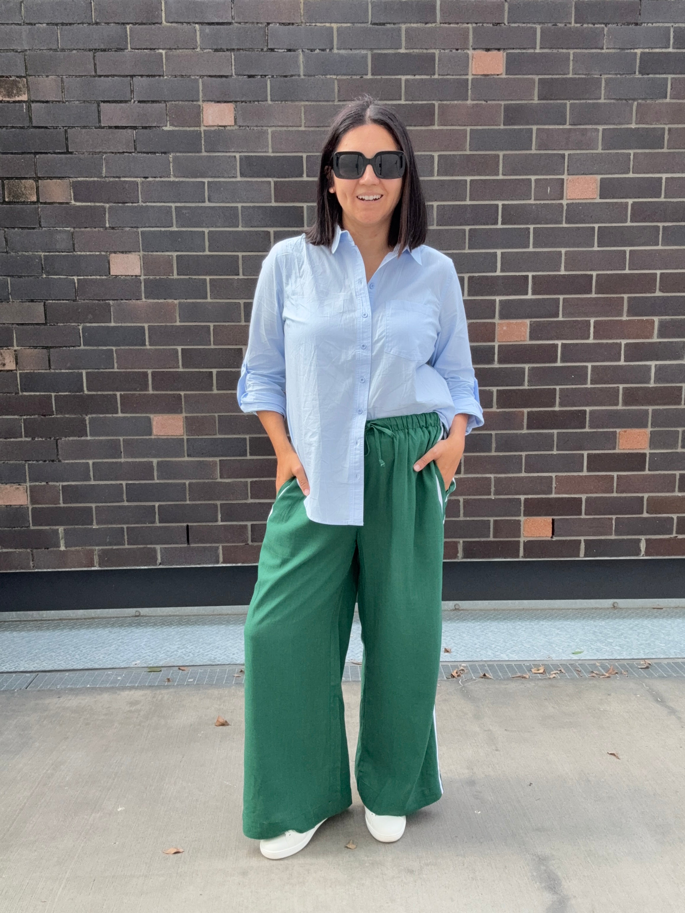 Mendoza Stripe Pants Green