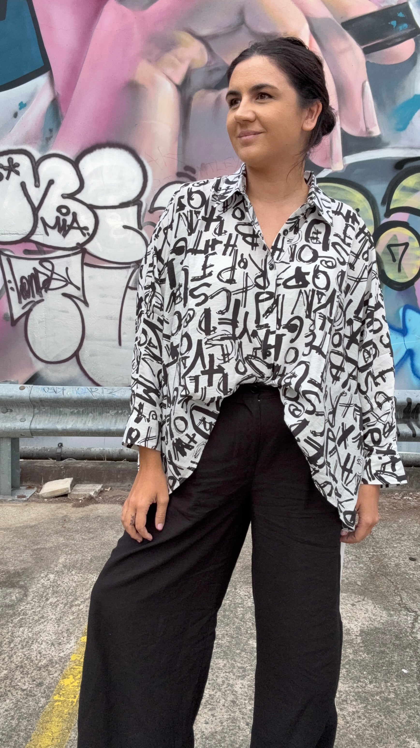 Oversized Letter Shirt
