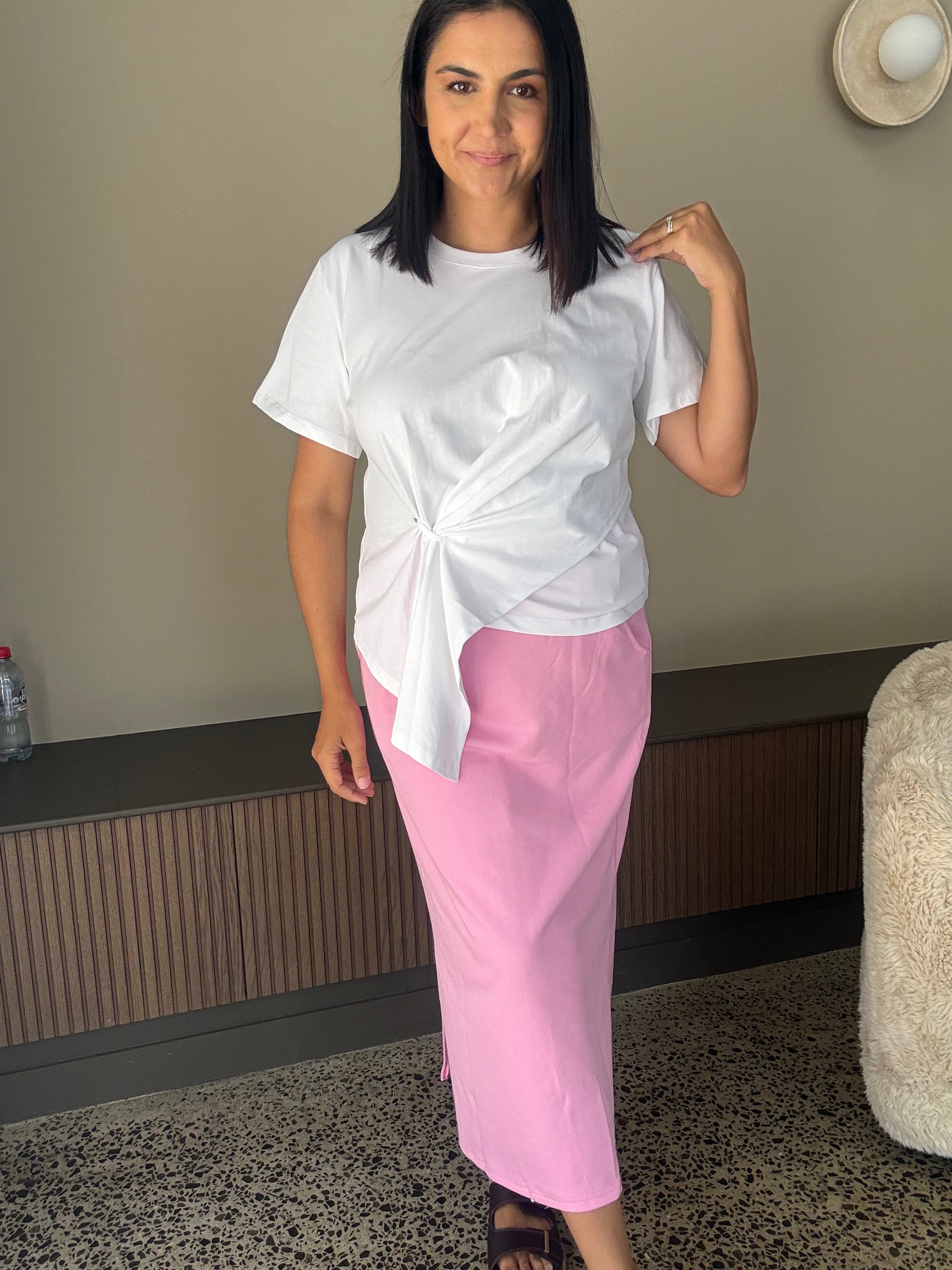 Cotton Ring Detail Top White