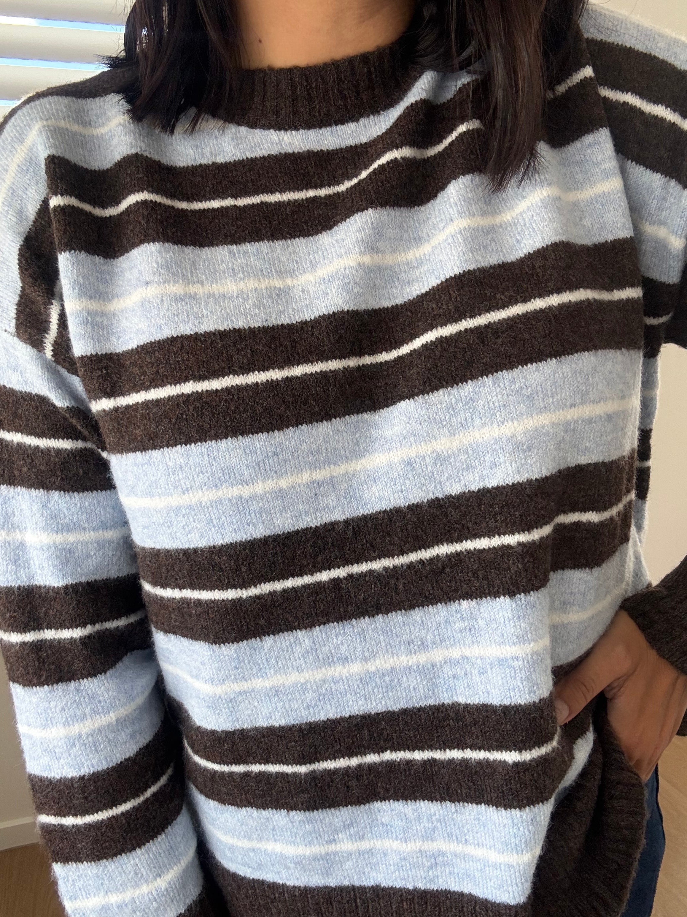 Morgan Knit Brown/Blue