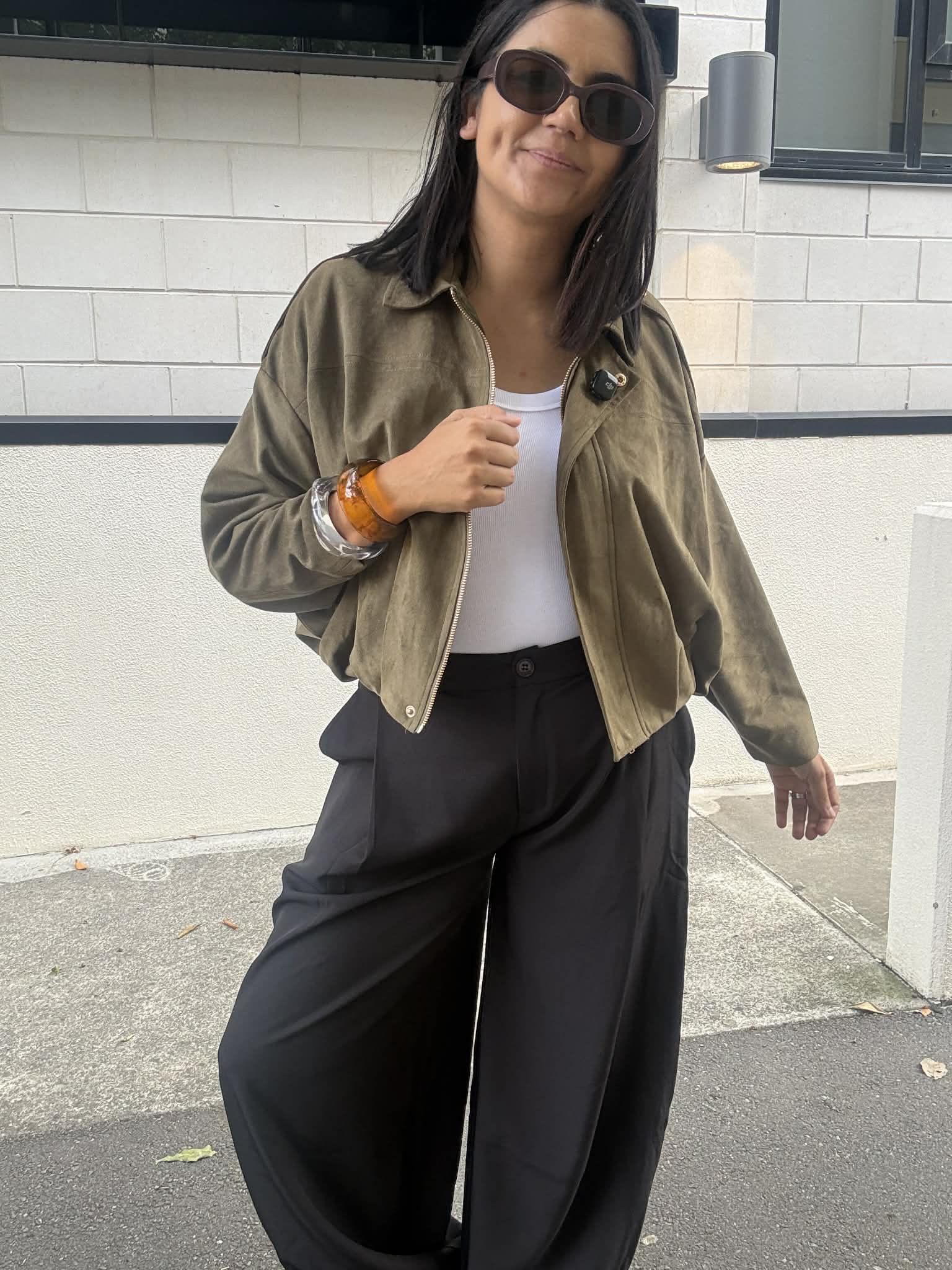 Pleated Balloon Pants Black