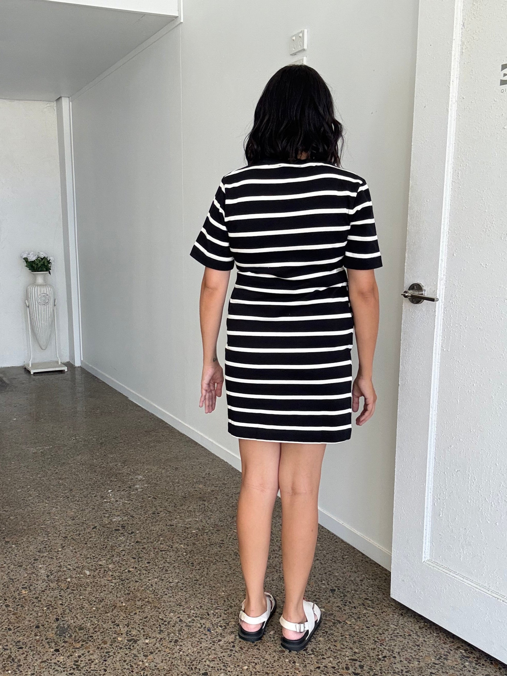 Cotton Stripe T-shirt Mini Dress