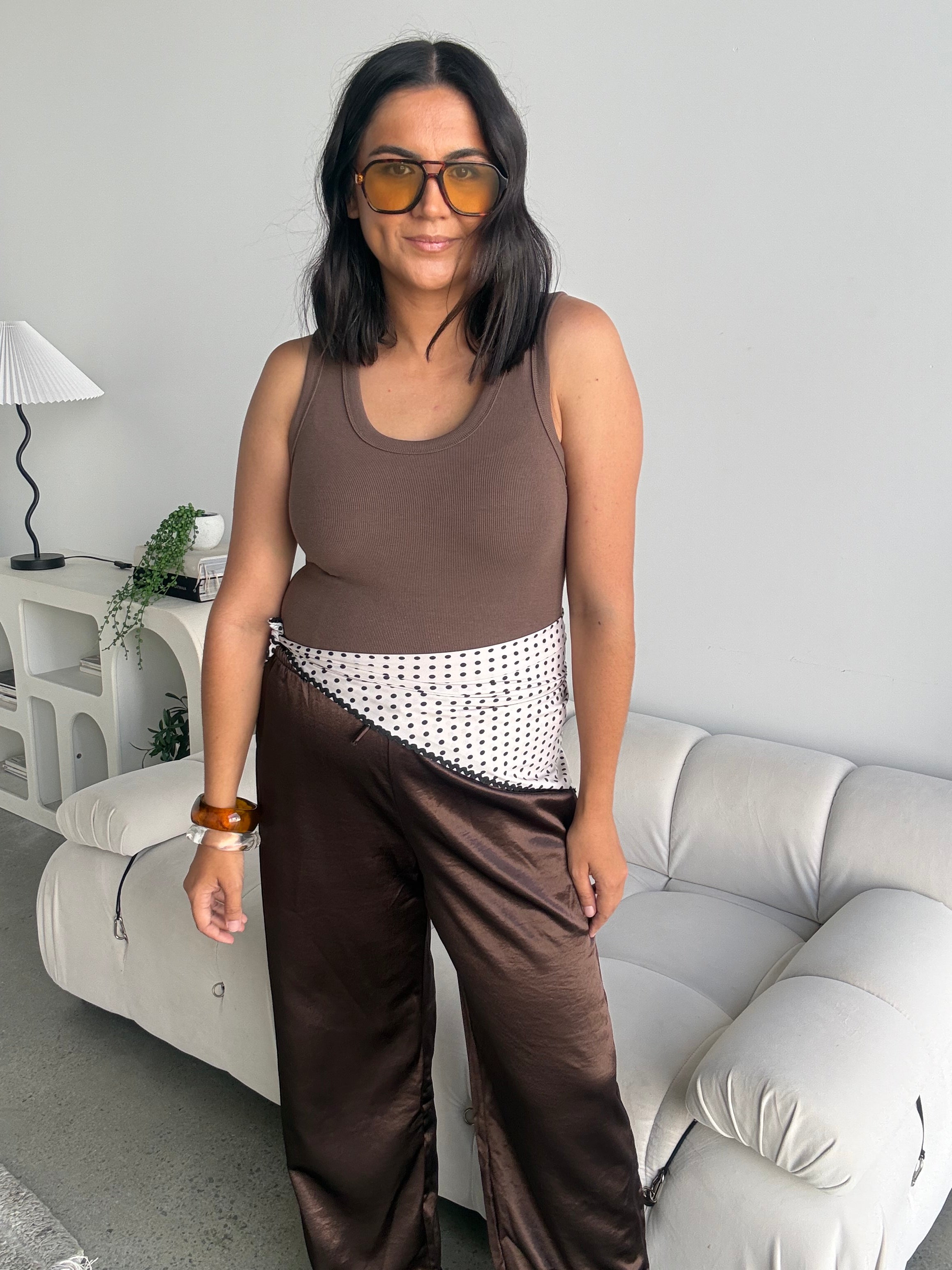 Essential Tank Chocolate Brown