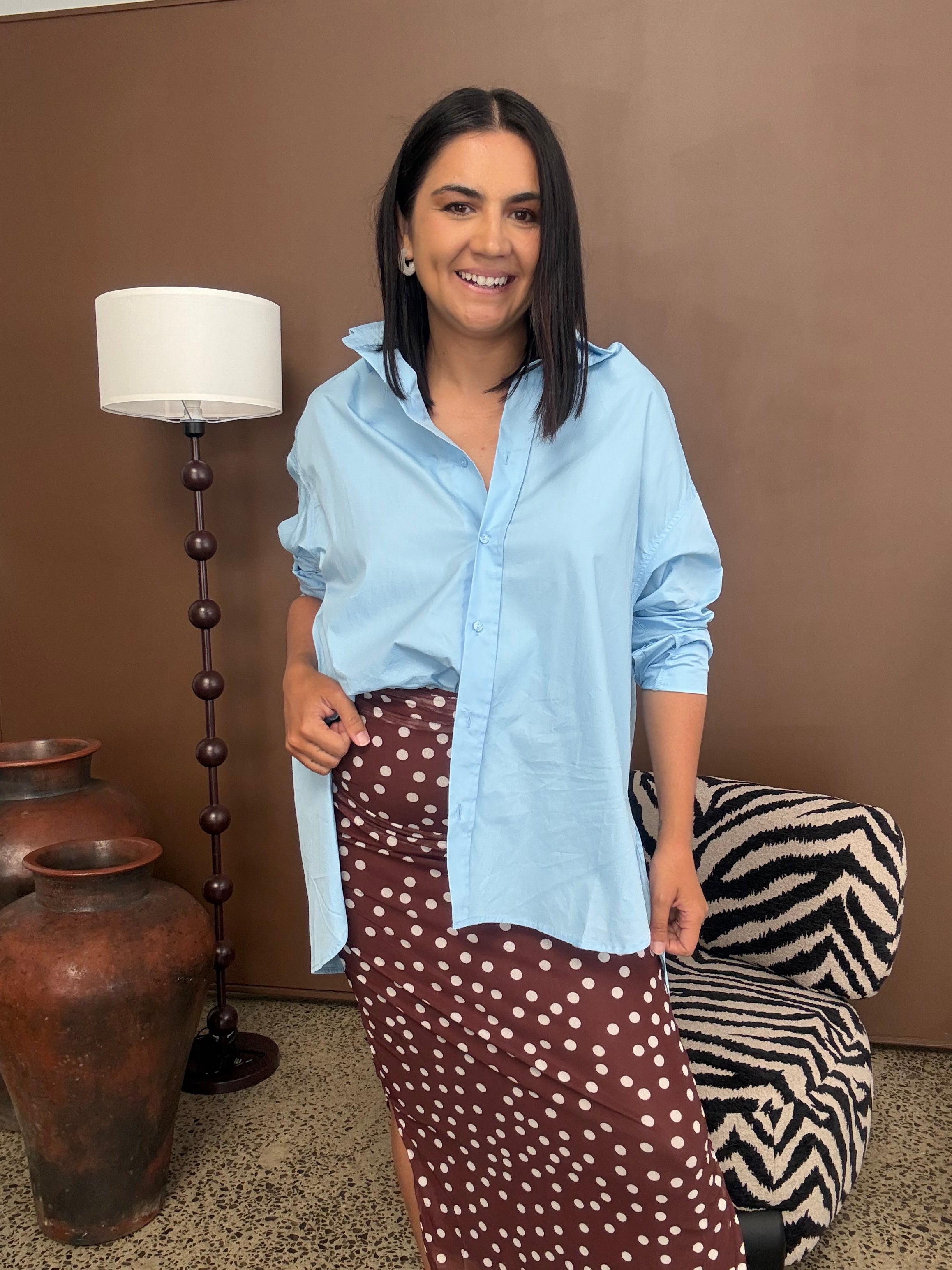 Briely Oversized Shirt Blue