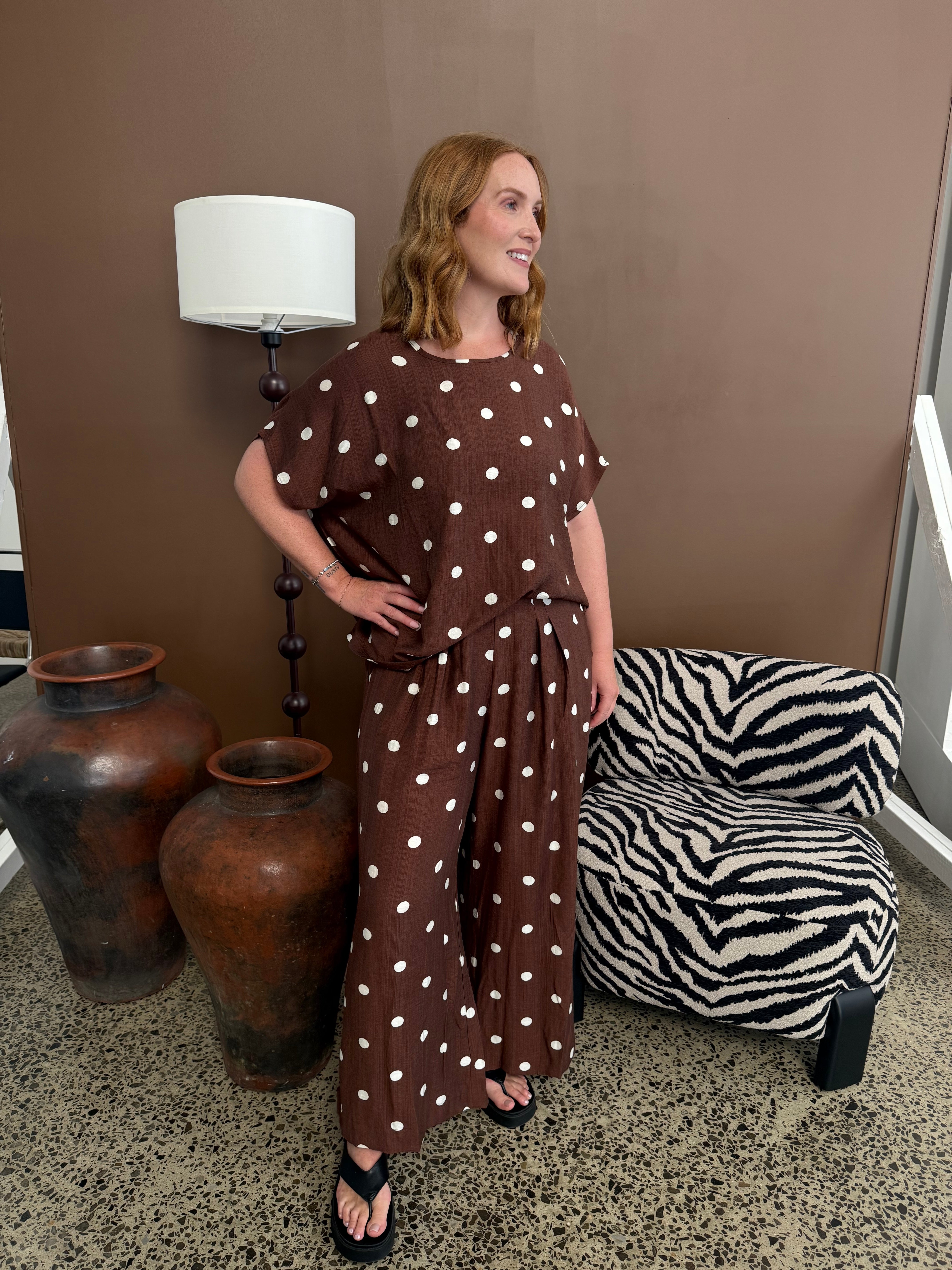 Bonnie Chocolate Spot Pants