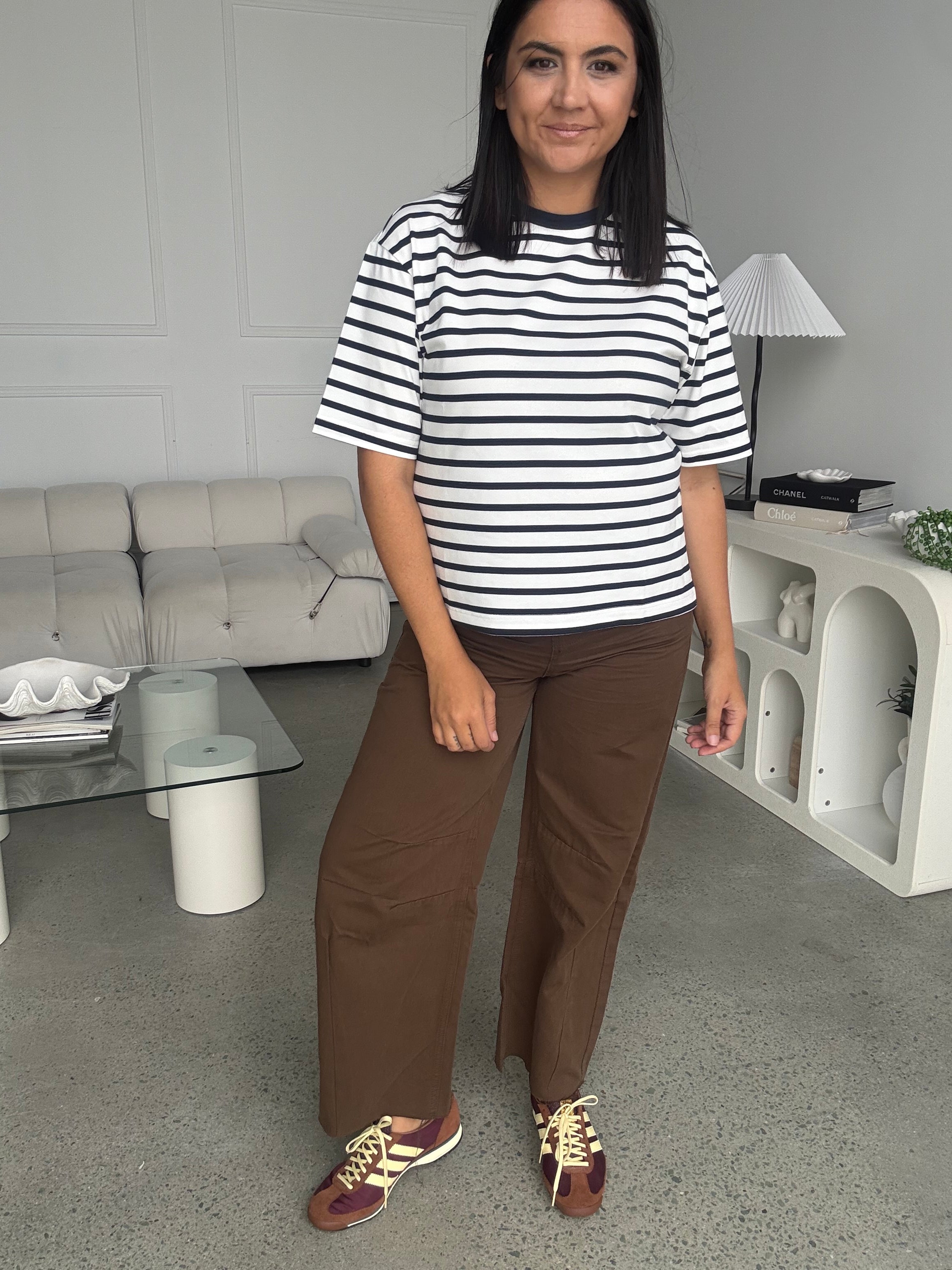 Bloom Barrel Pants Brown
