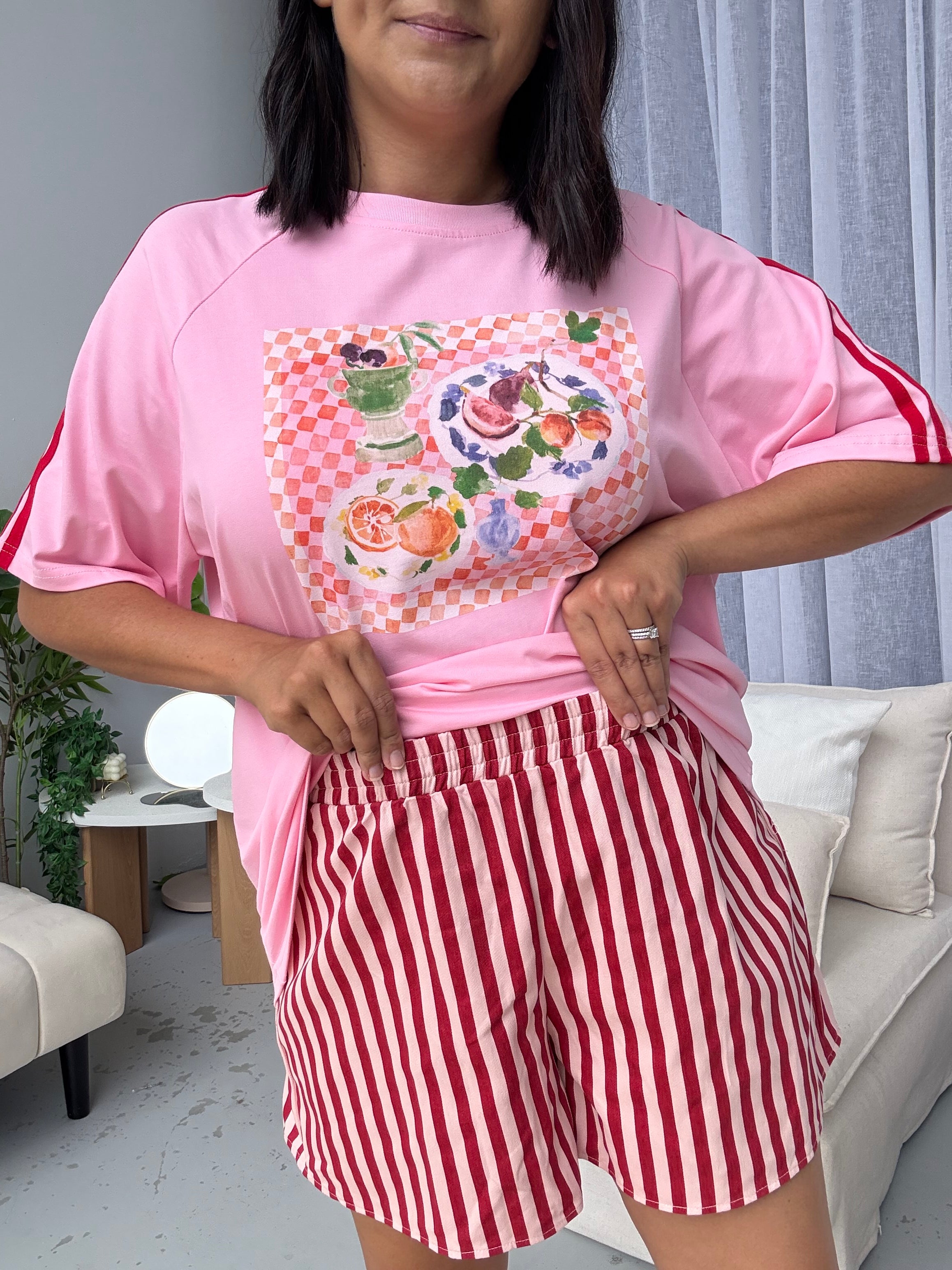 Cotton Stripe Shorts