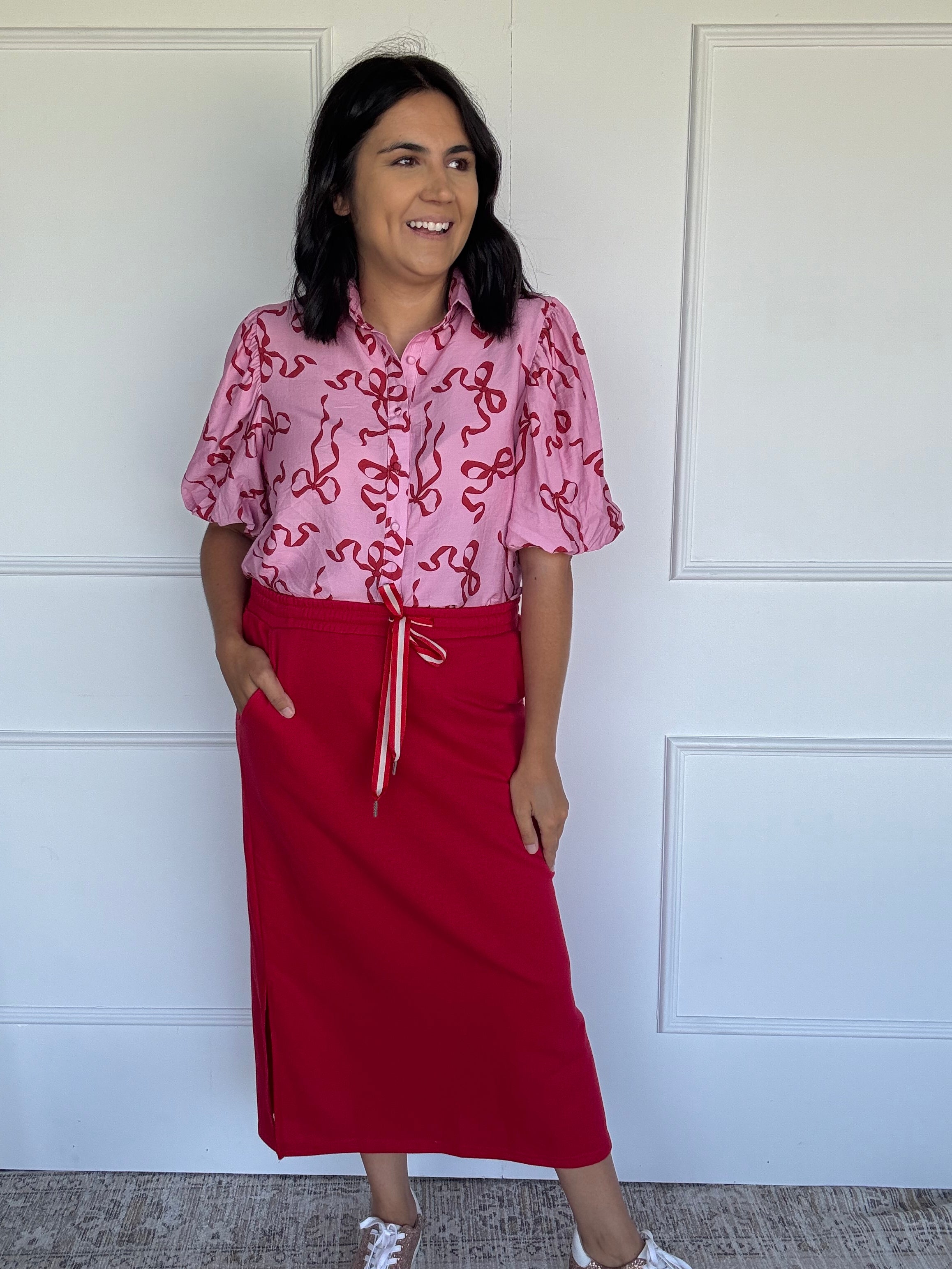 Lottie Blouse Bow Print