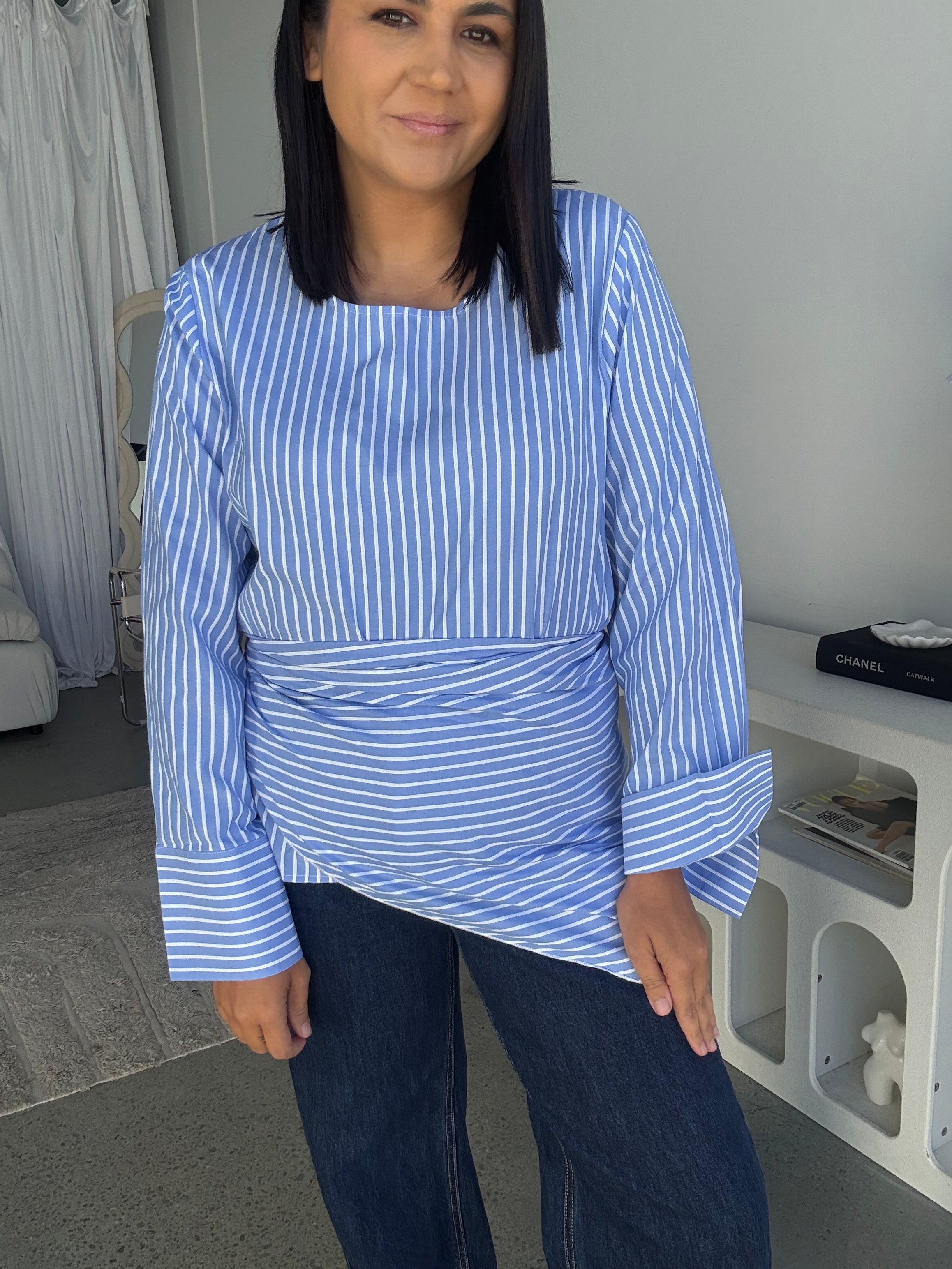Scarf Stripe Top