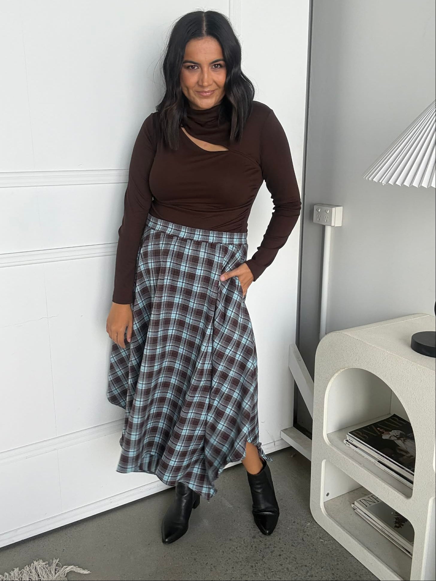 Rival Skirt Brown/Blue