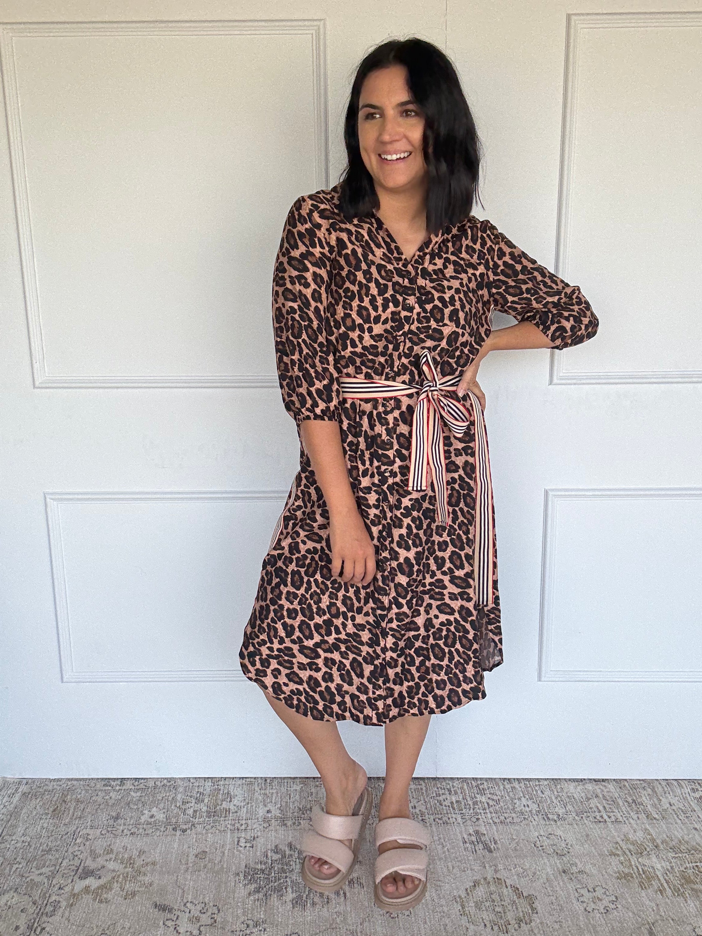 Leopard Shirt Dress