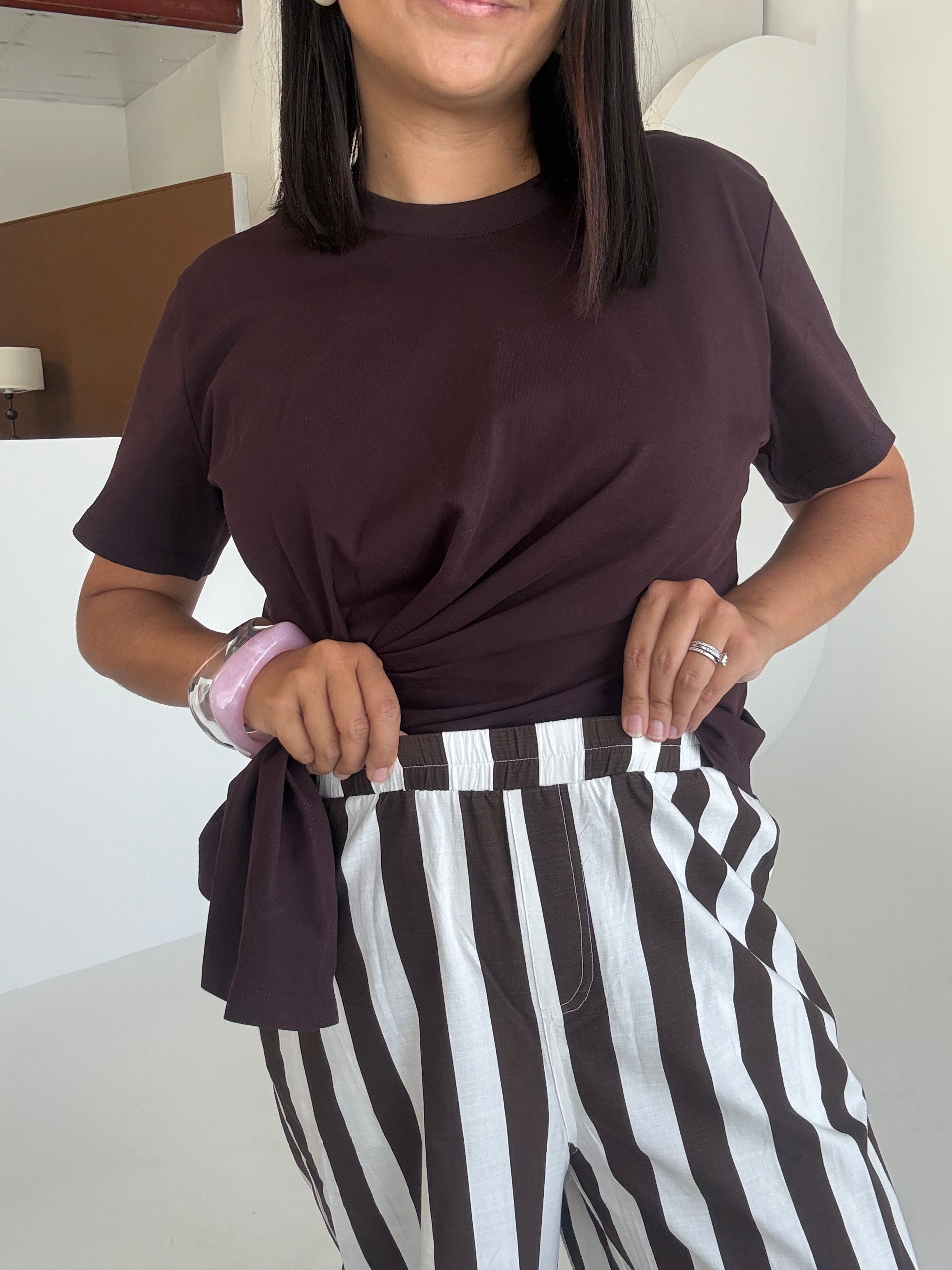 Sloane Pants Brown Stripe