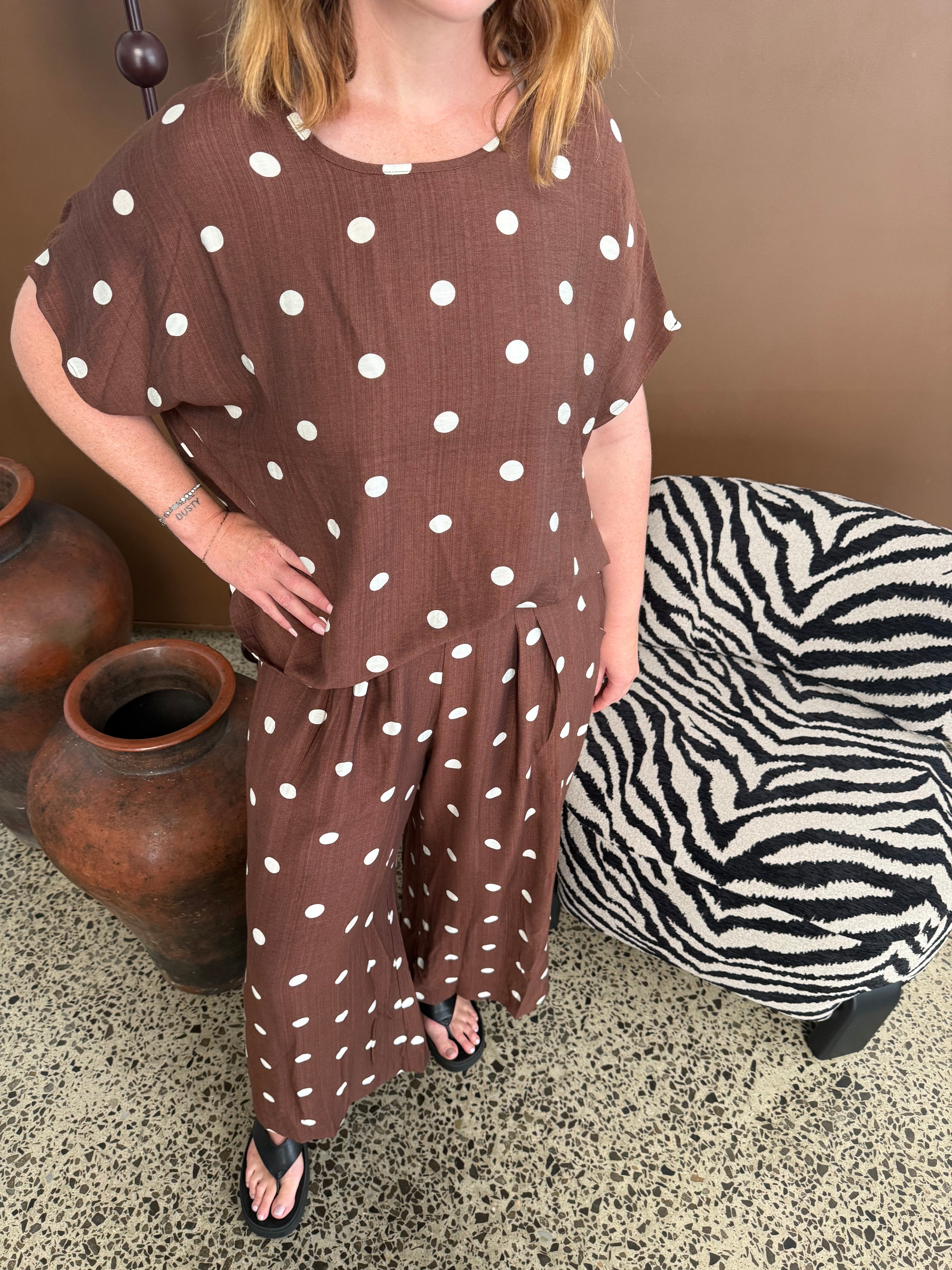 Bonnie Chocolate Spot Pants