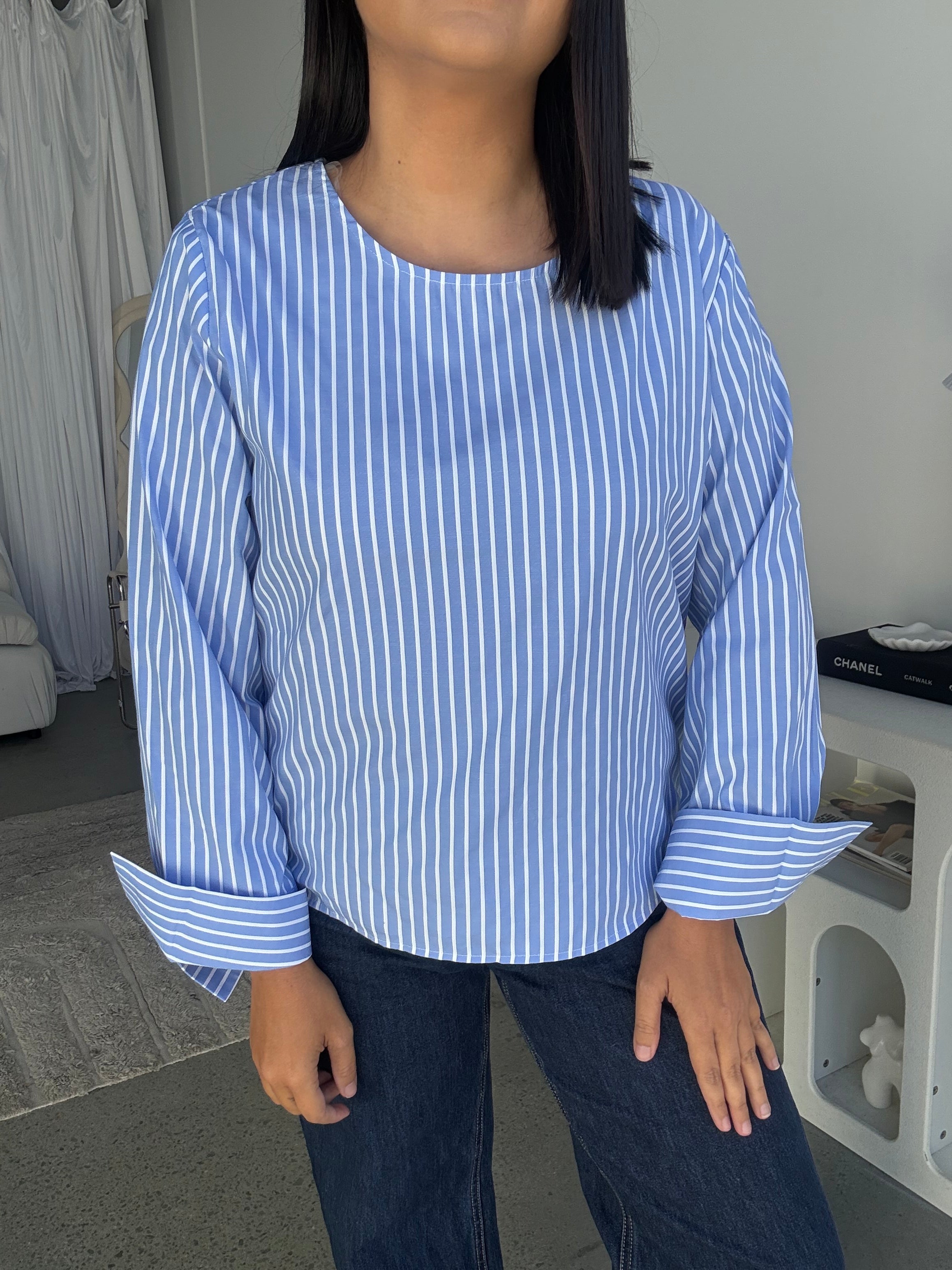 Scarf Stripe Top