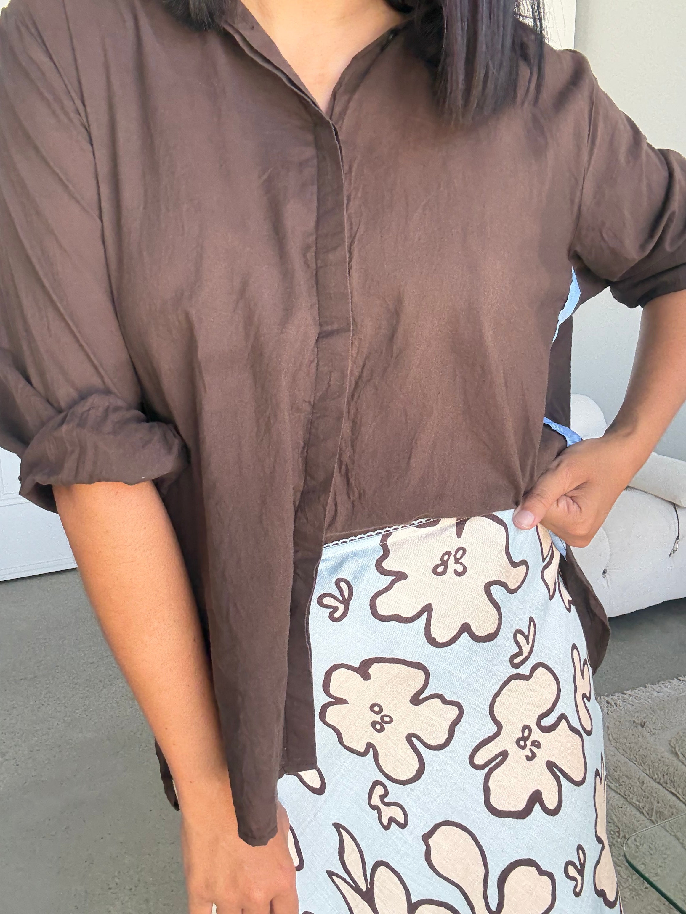 Blue Crush Bias Cut Skirt