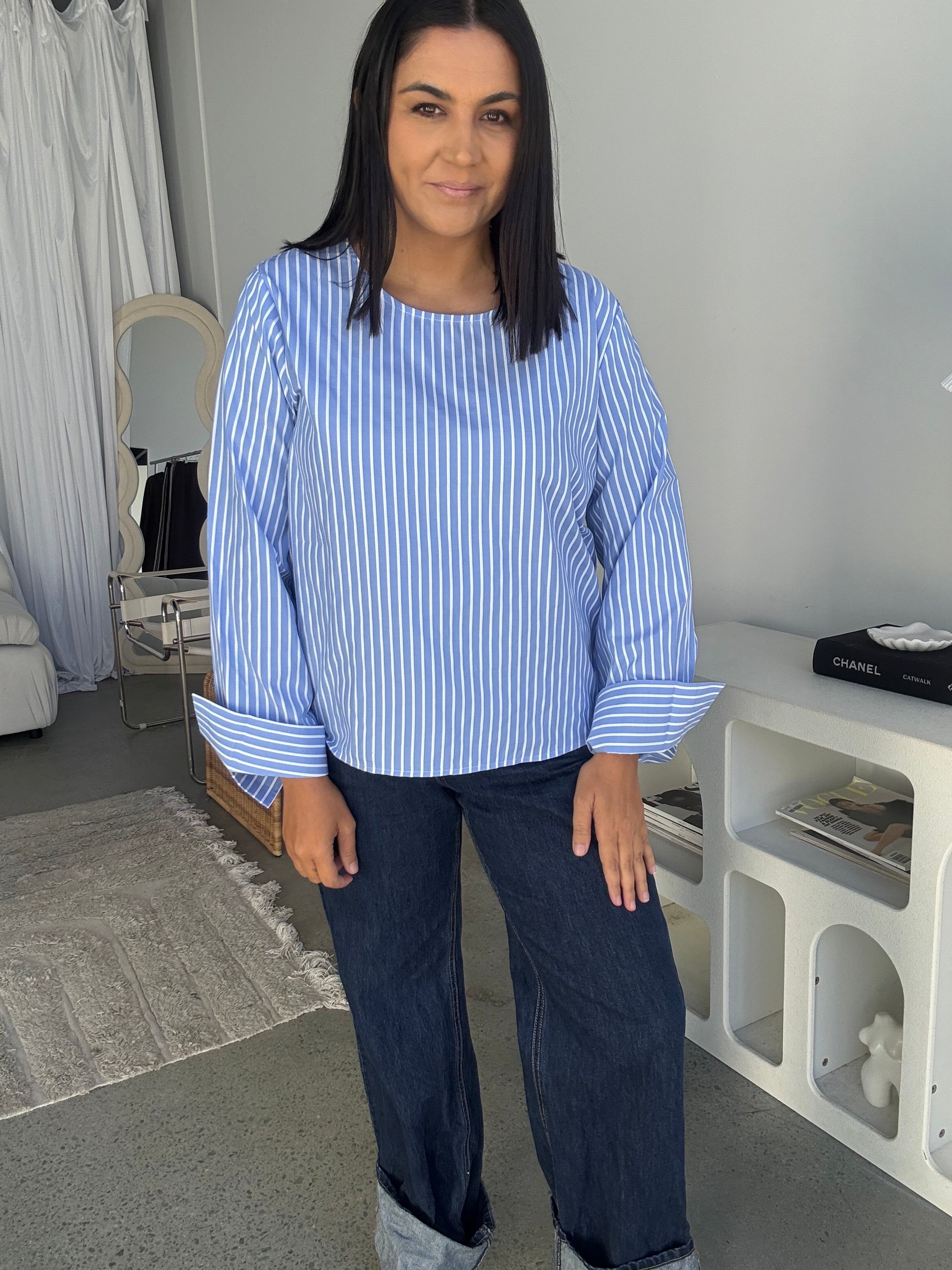 Scarf Stripe Top