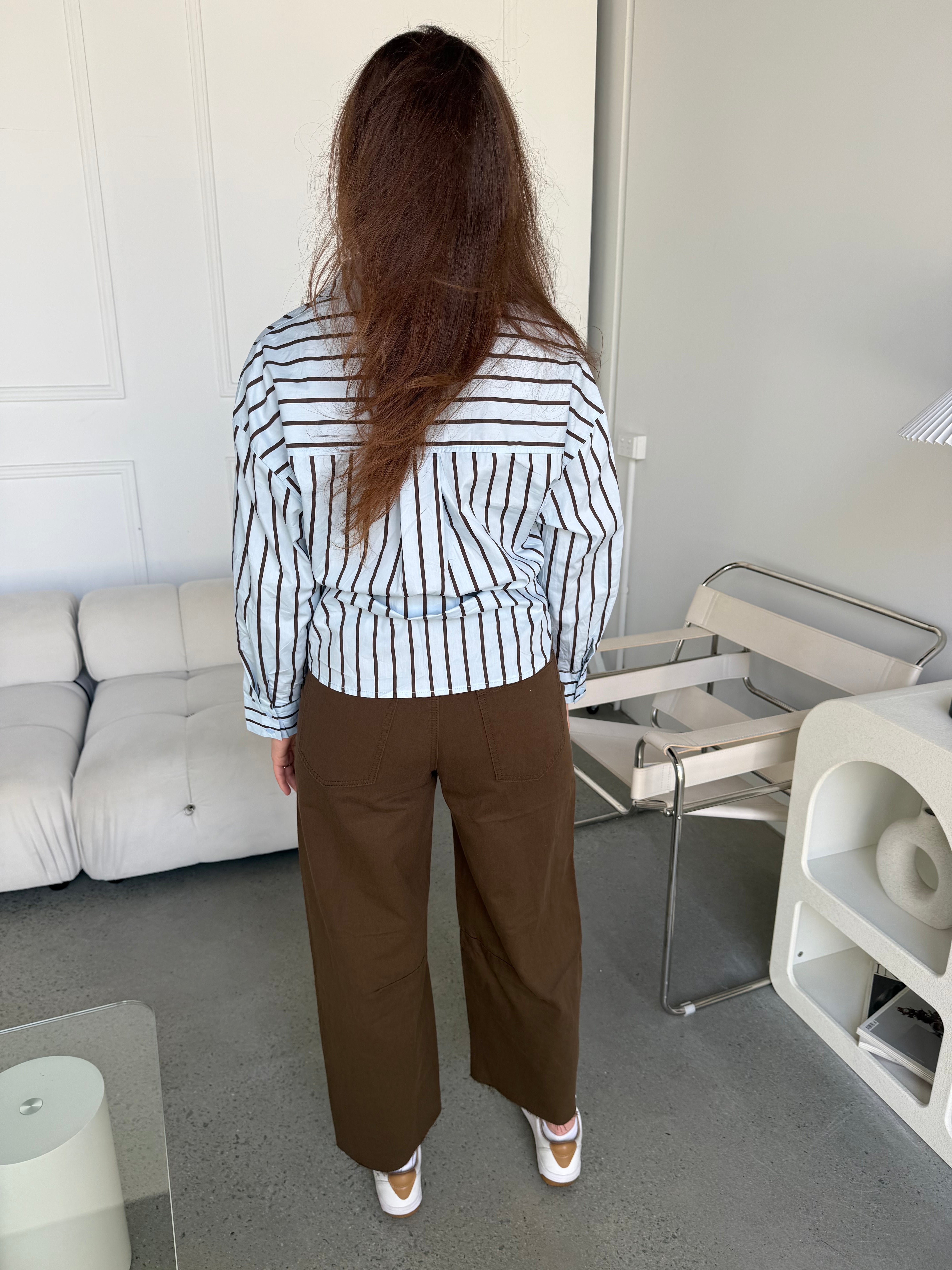 Bloom Barrel Pants Brown