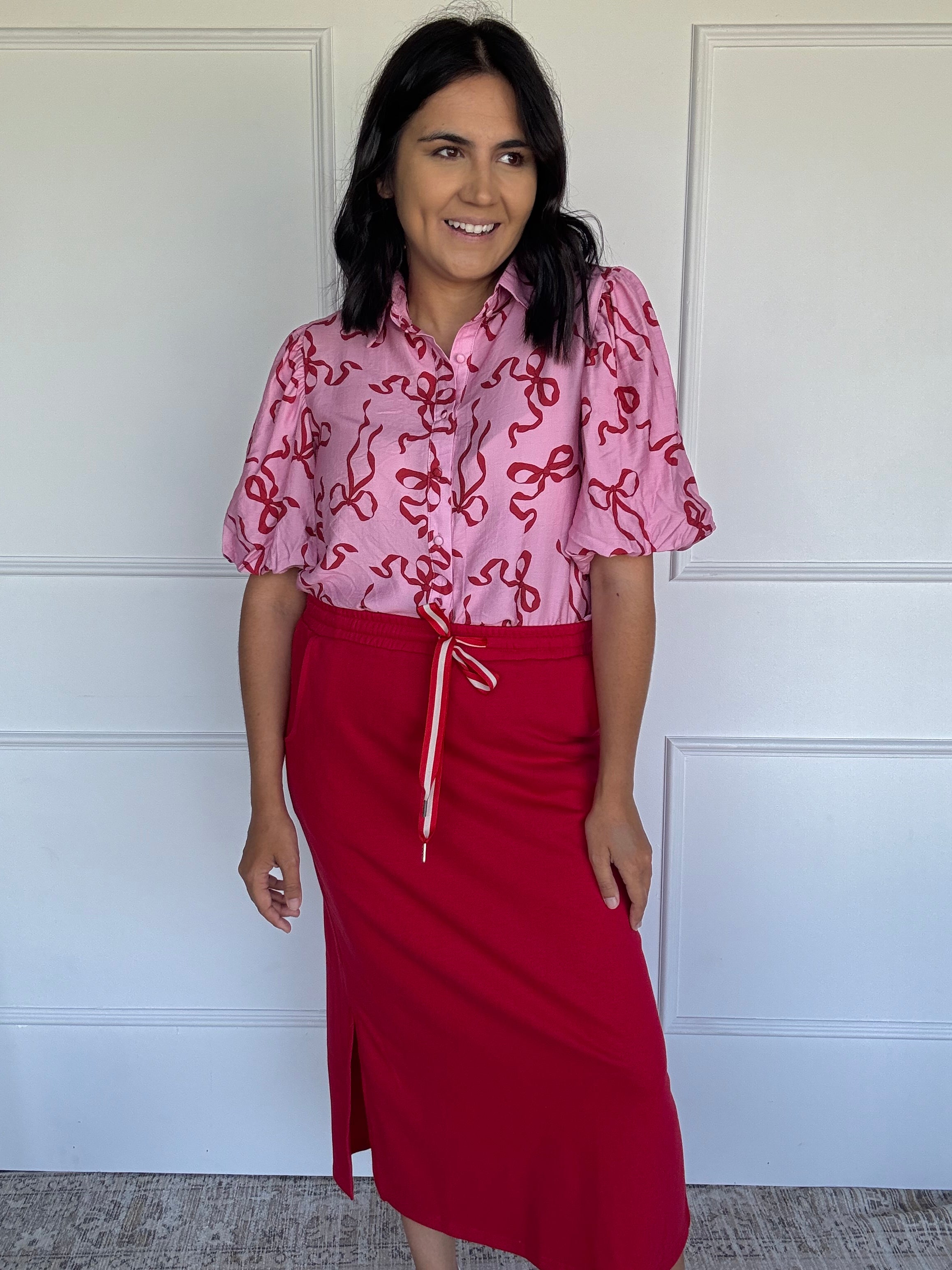 Lottie Blouse Bow Print