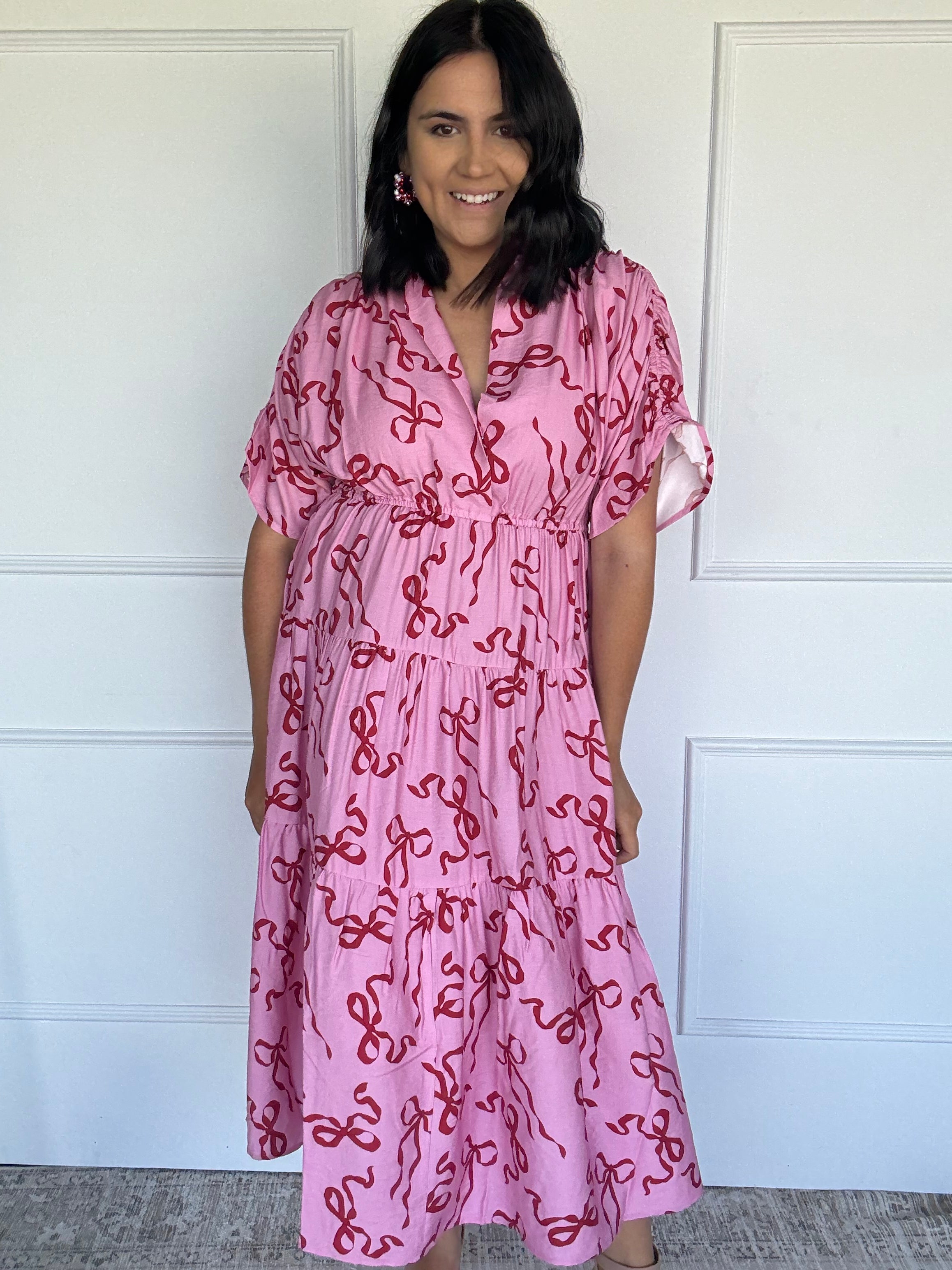 Kirah Dress Bow Print