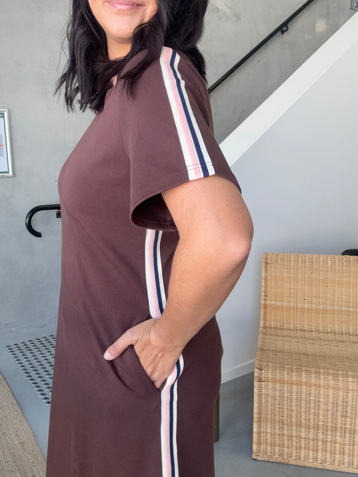 Stella Midi Dress Chocolate