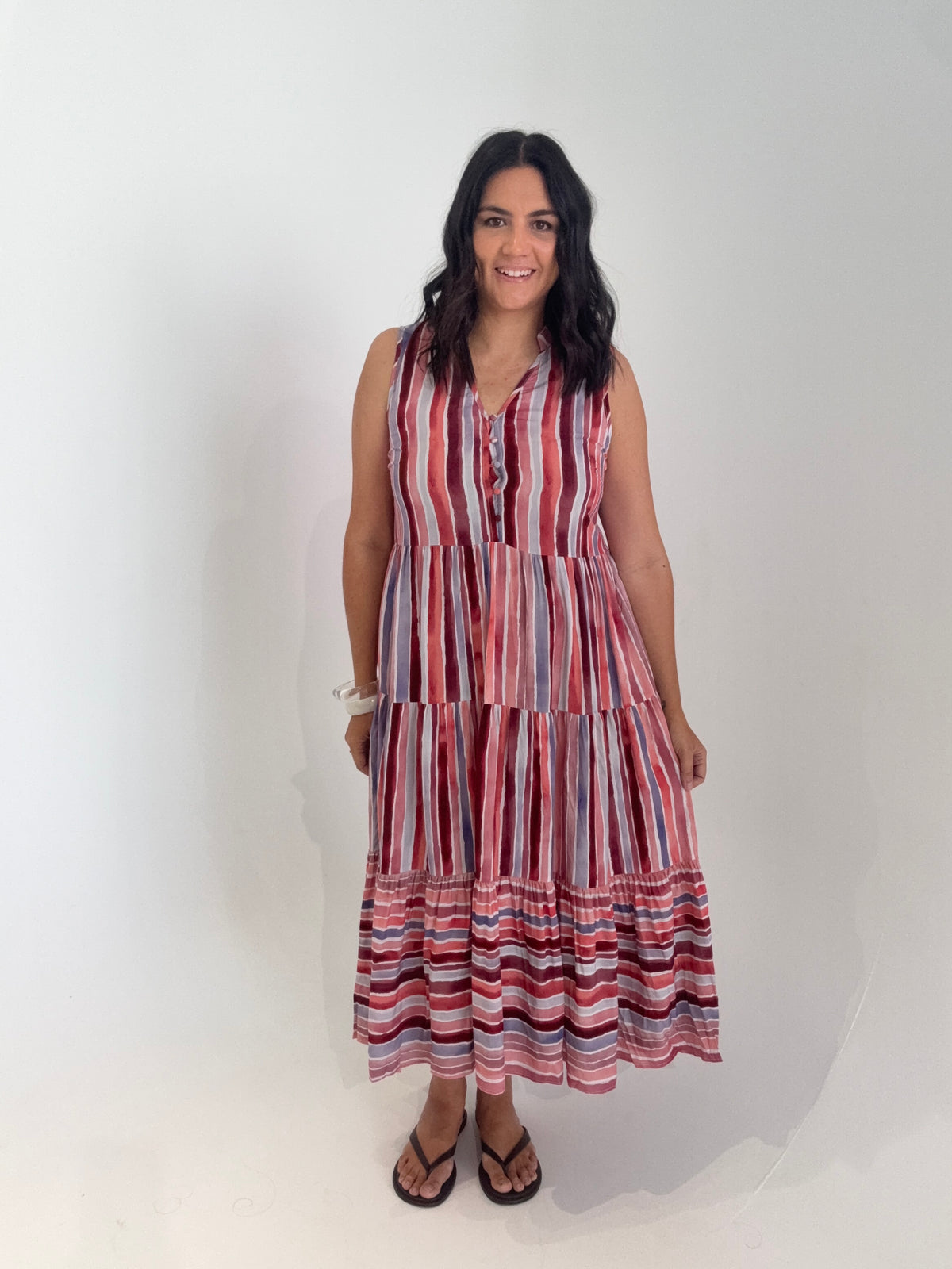 Claudia Pink Stripe Dress