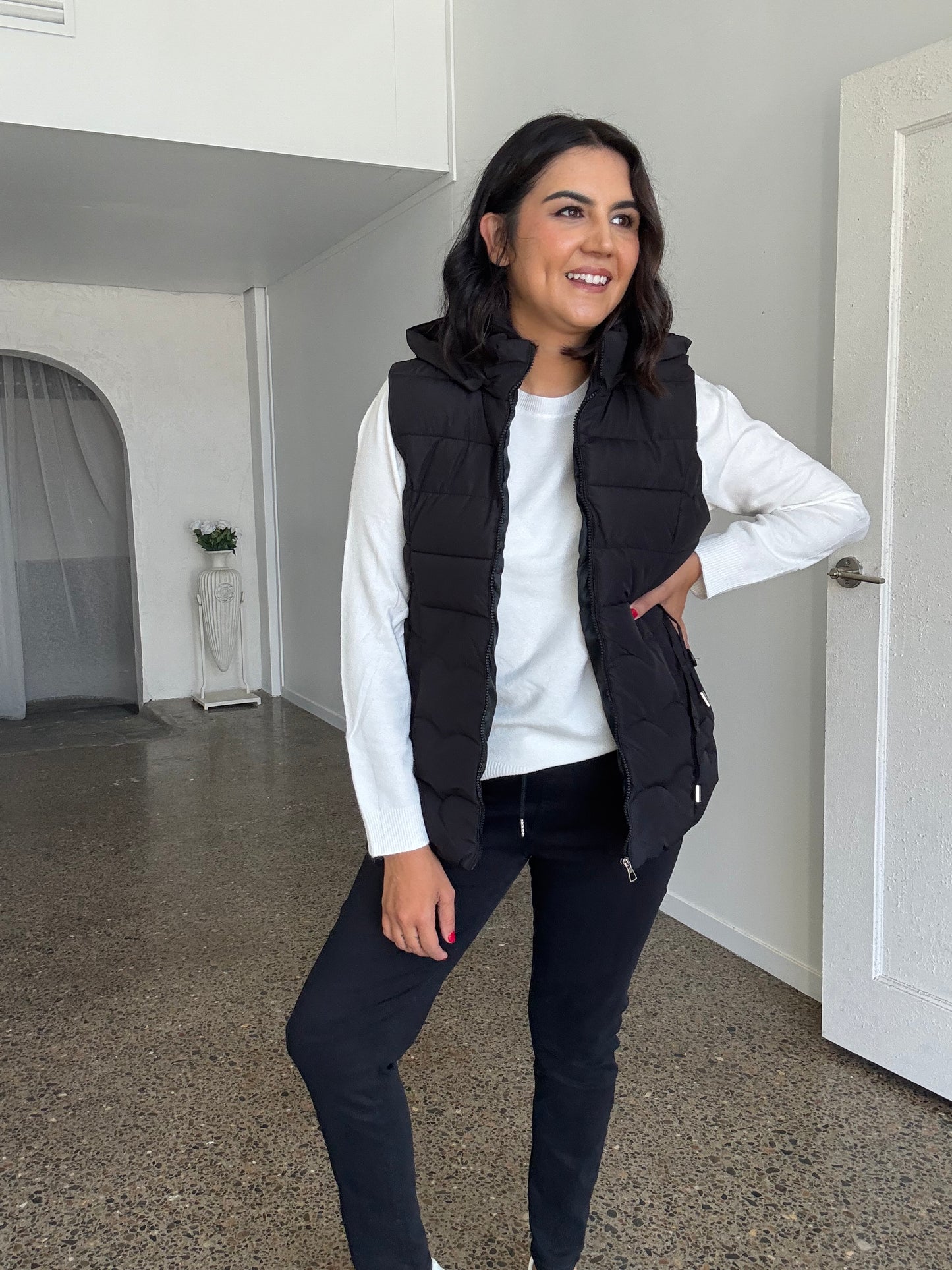 Chilli Puffer Vest Black