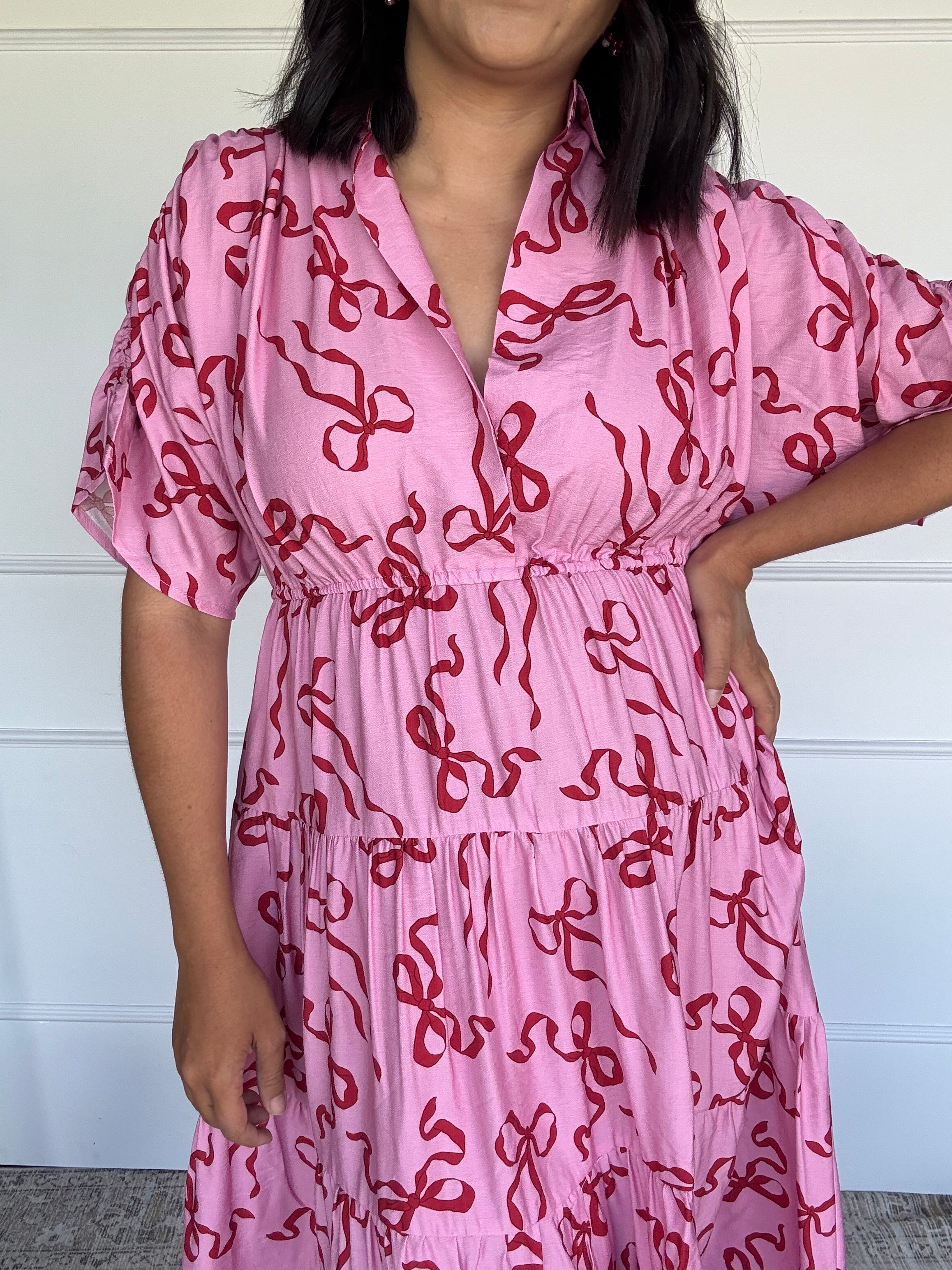 Kirah Dress Bow Print