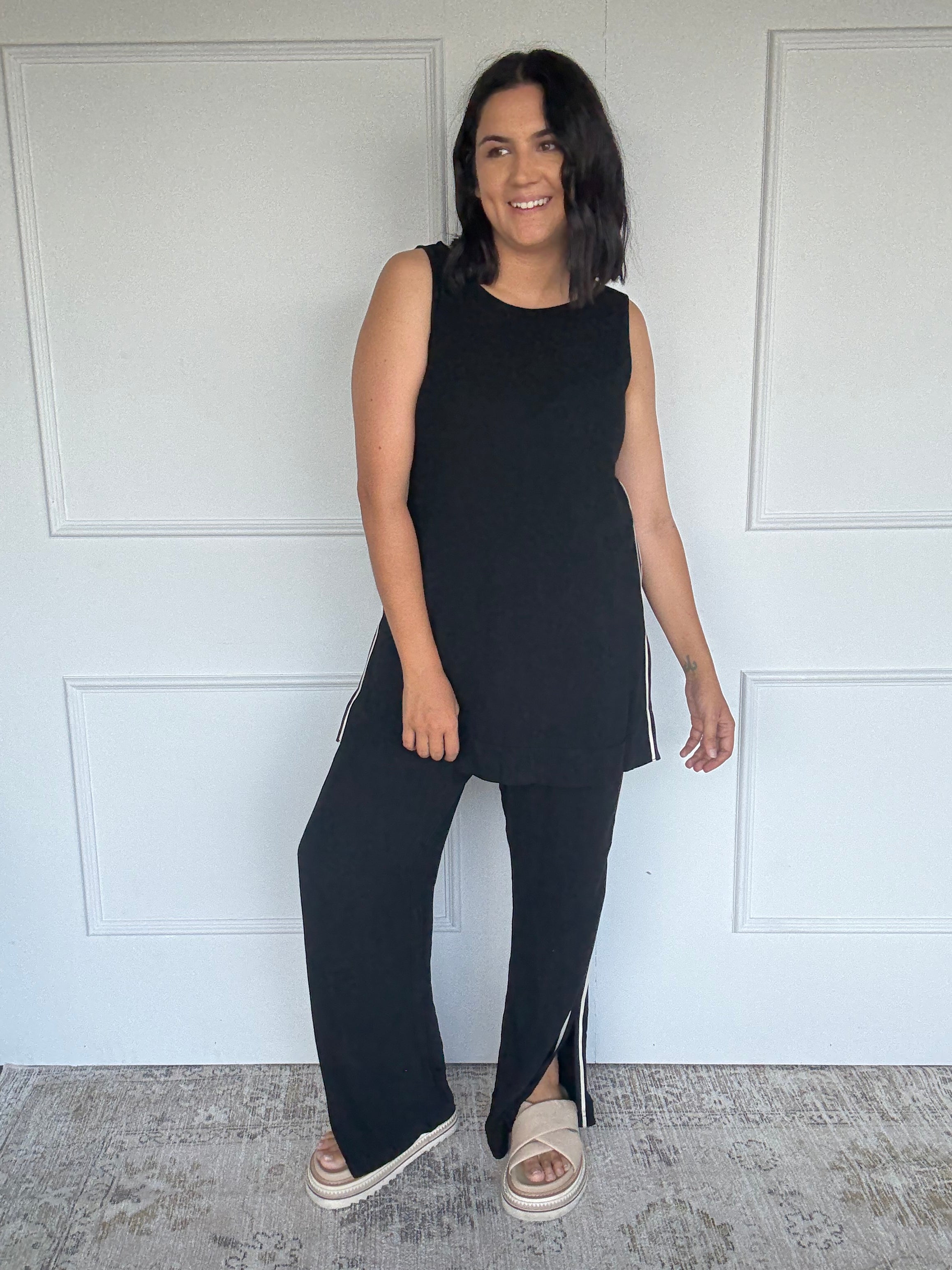 Dasha Tunic Set Black/White