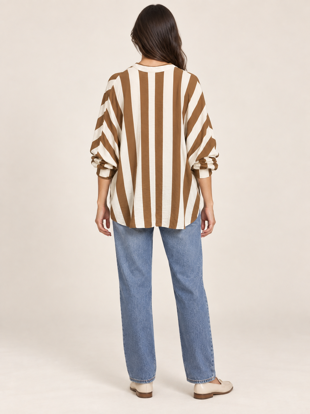 Kerri V-Neck Stripe Shirt