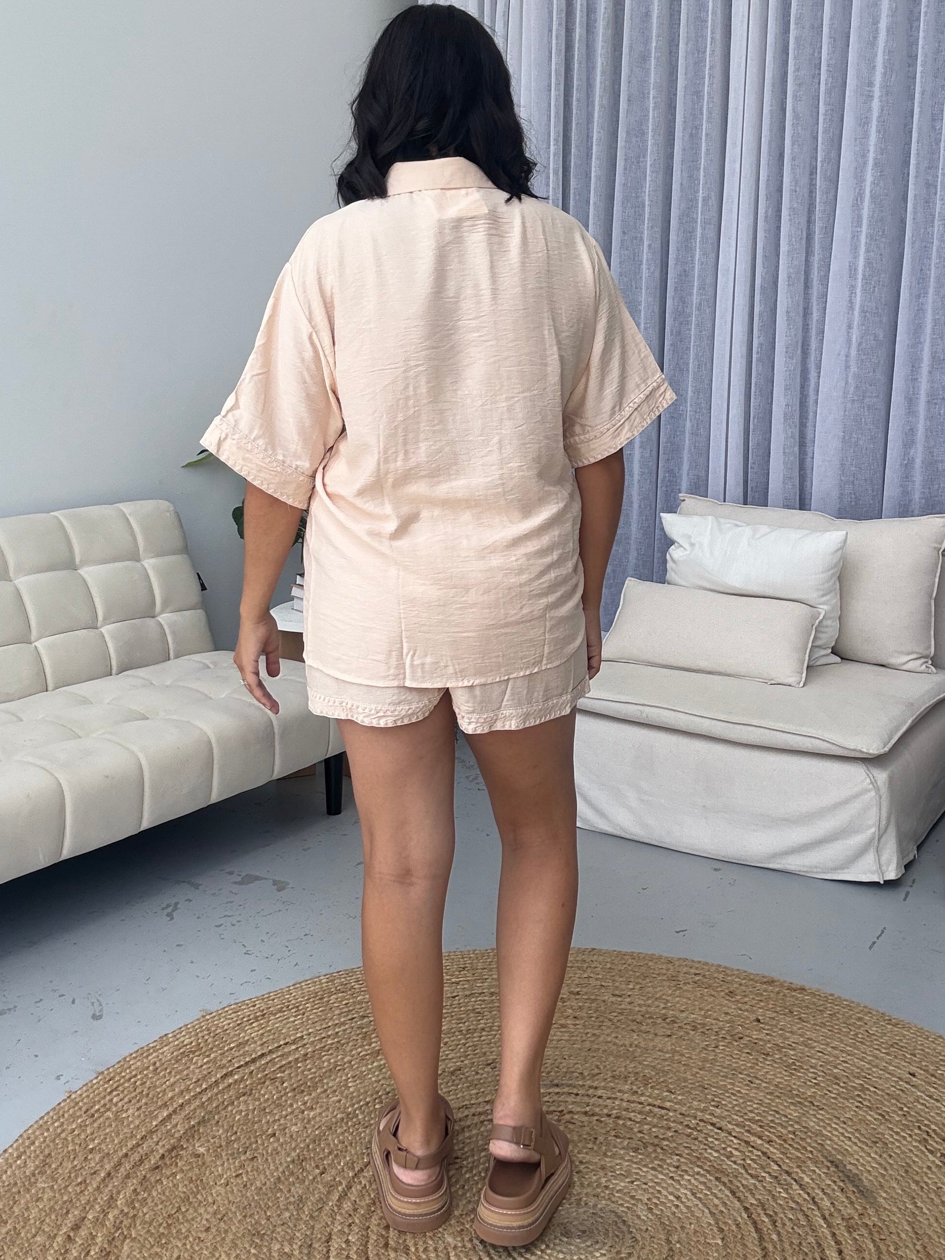 Greer Wrap Shorts (Skort) Sand