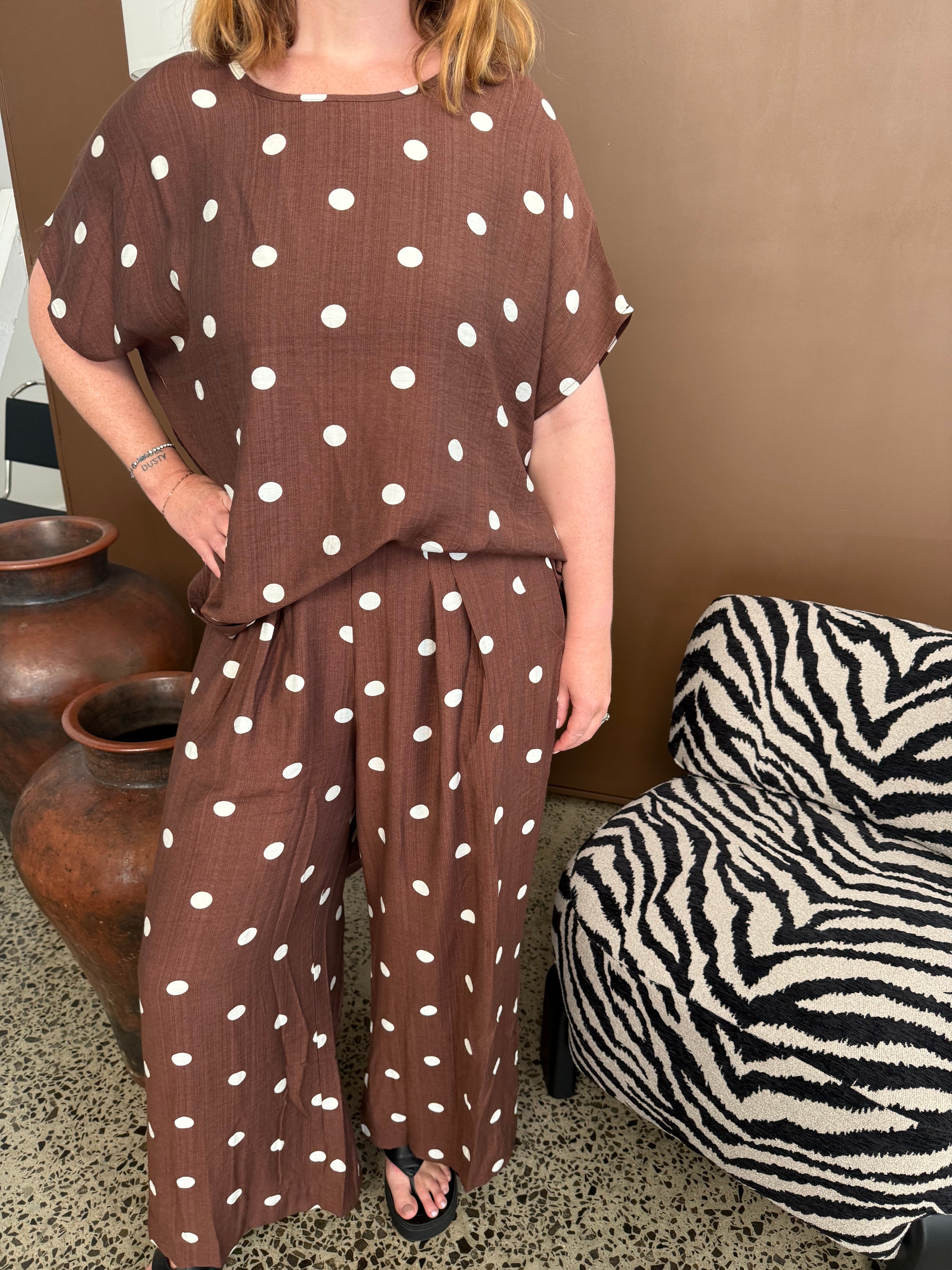 Bonnie Chocolate Spot Pants