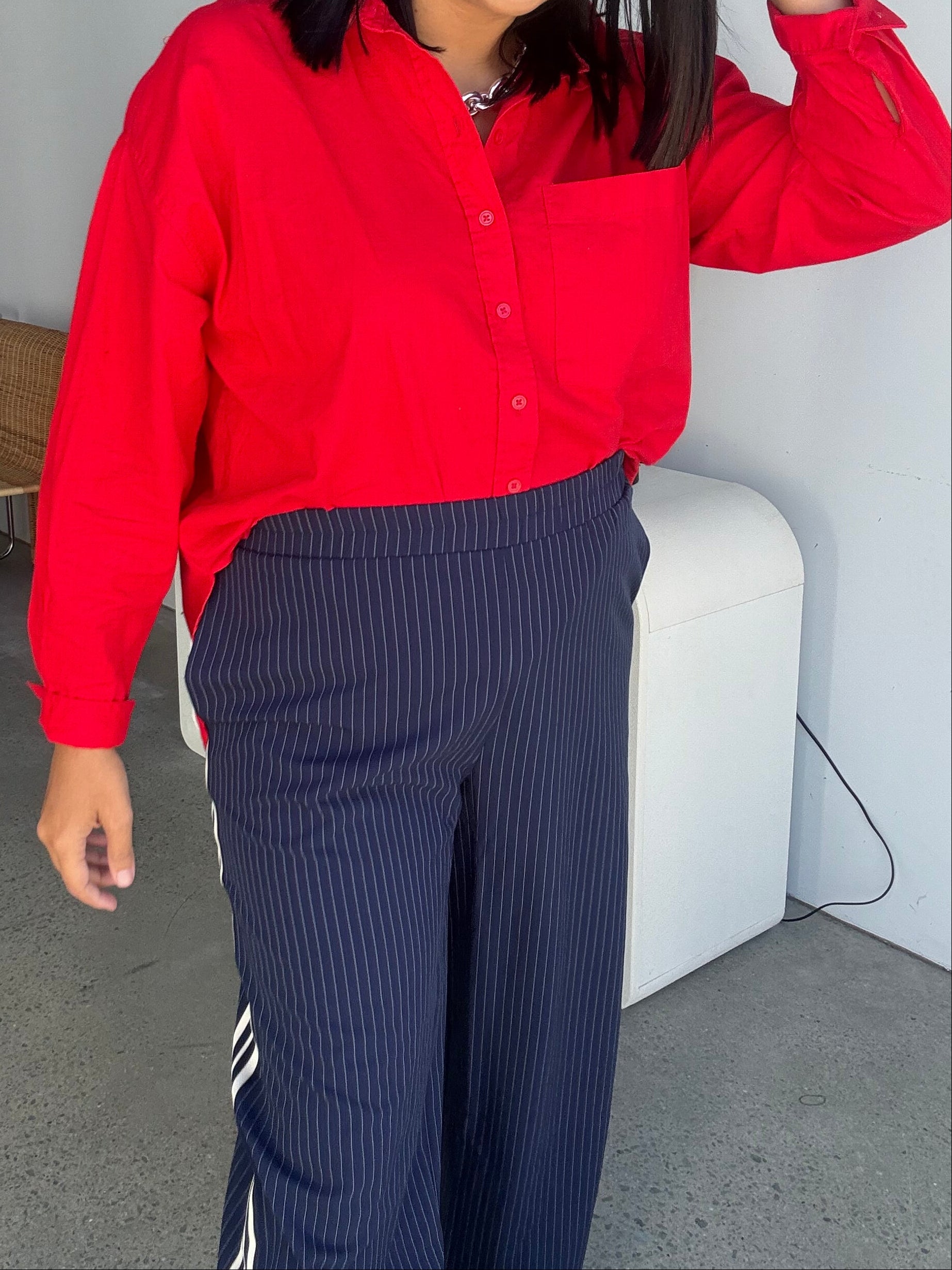 Industrie Pinestripe Pant Navy
