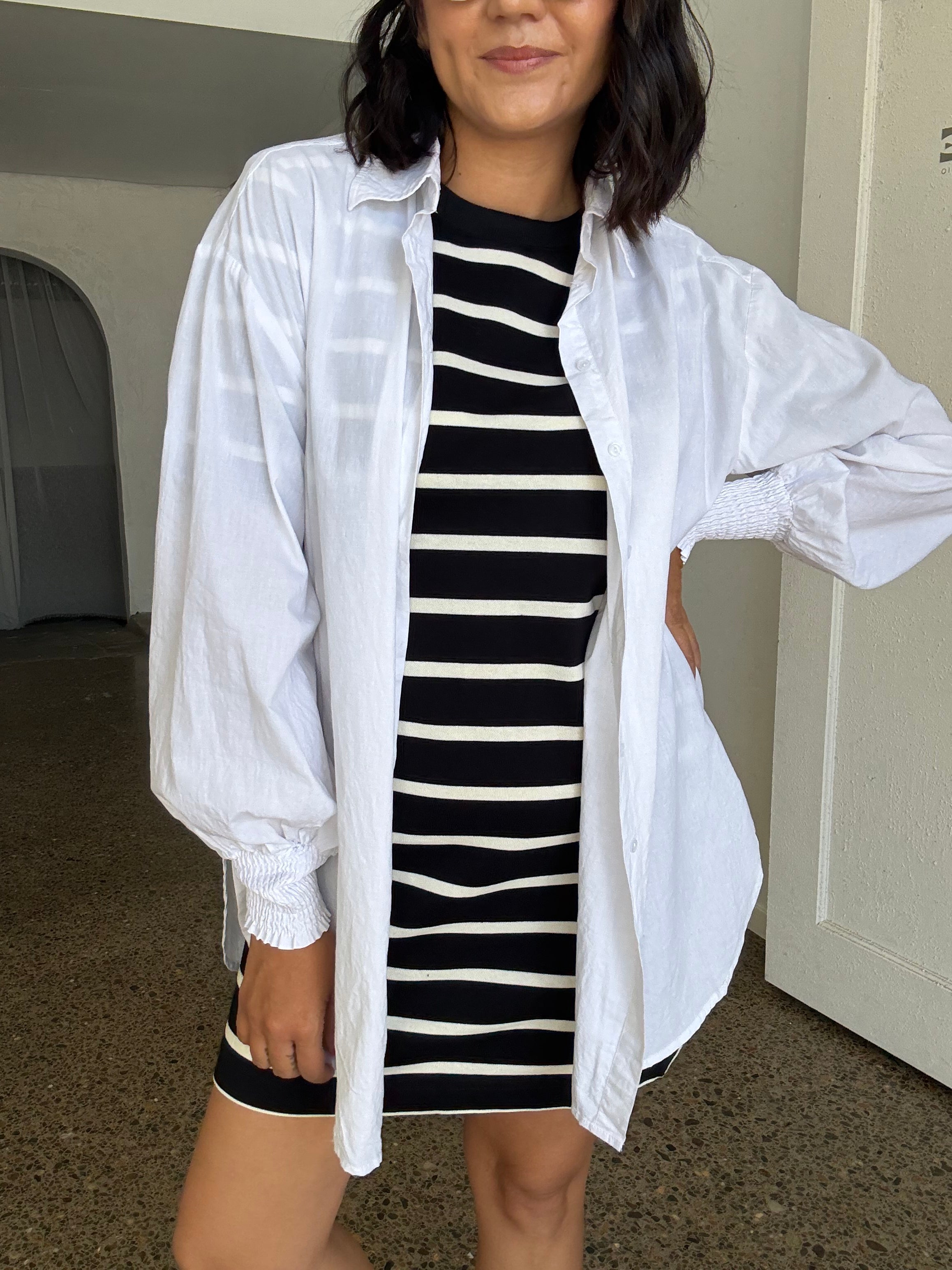 Freya Oversized Tunic/Shirt White