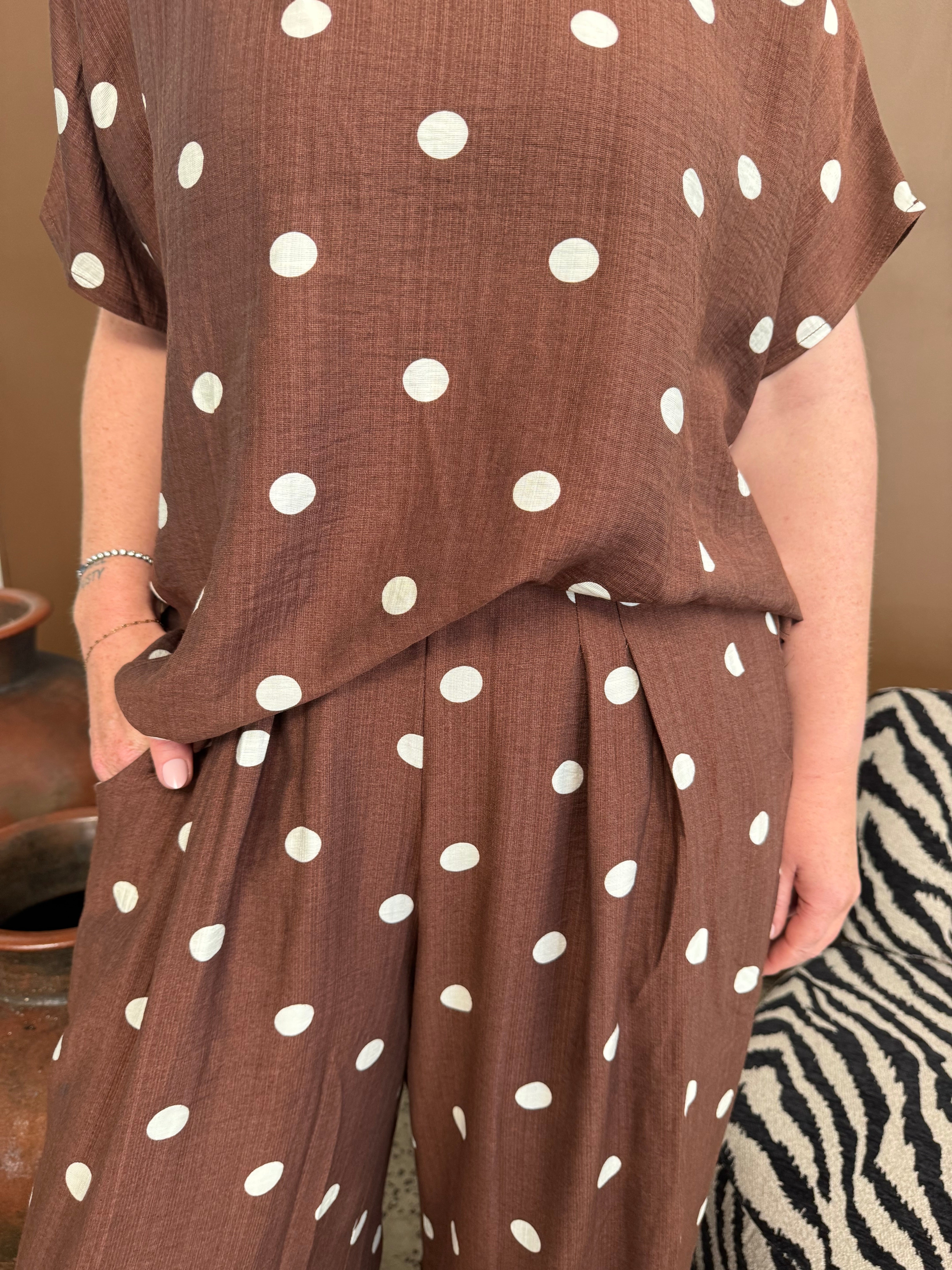 Kitty Chocolate Spot Top