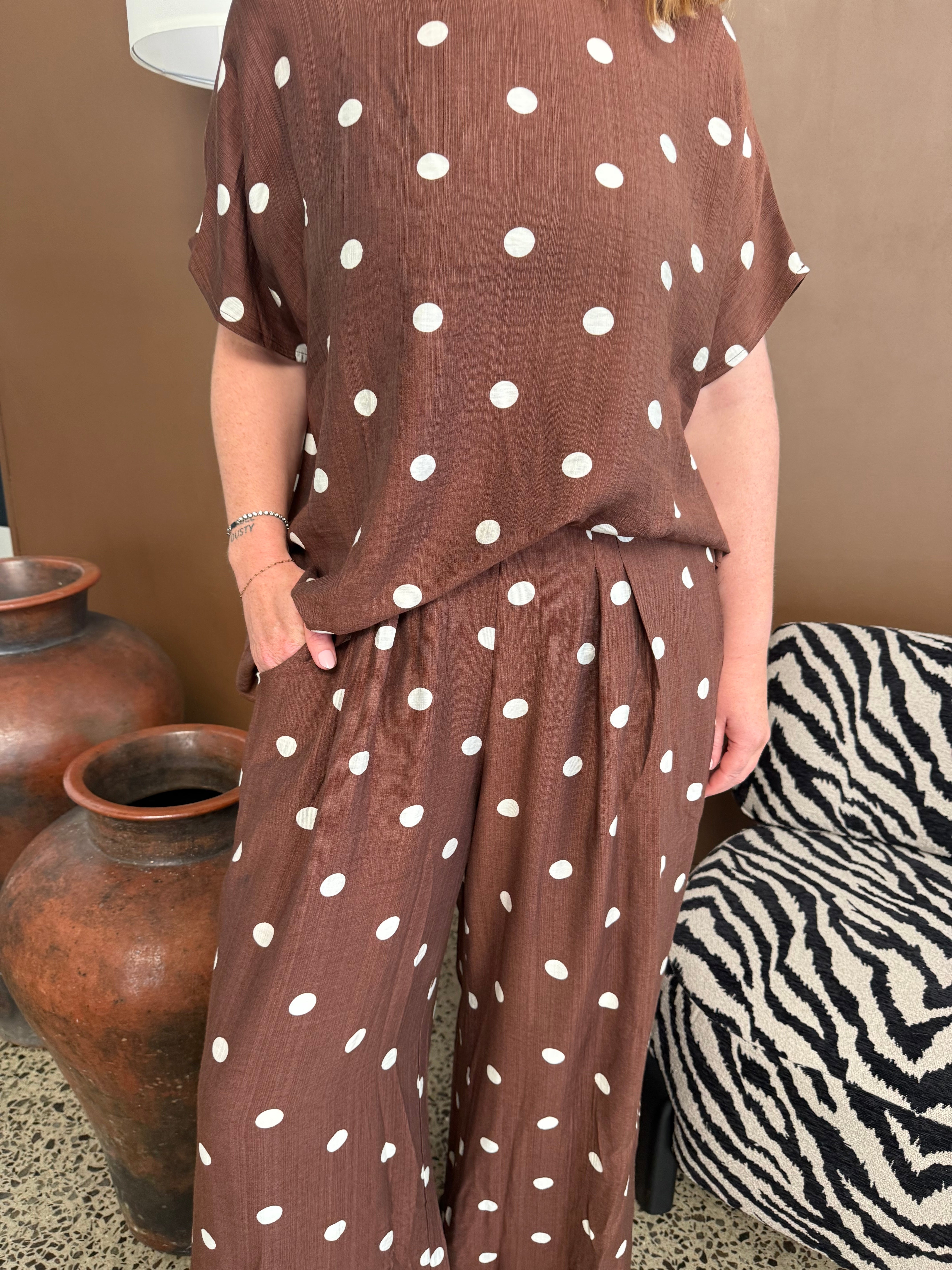 Bonnie Chocolate Spot Pants