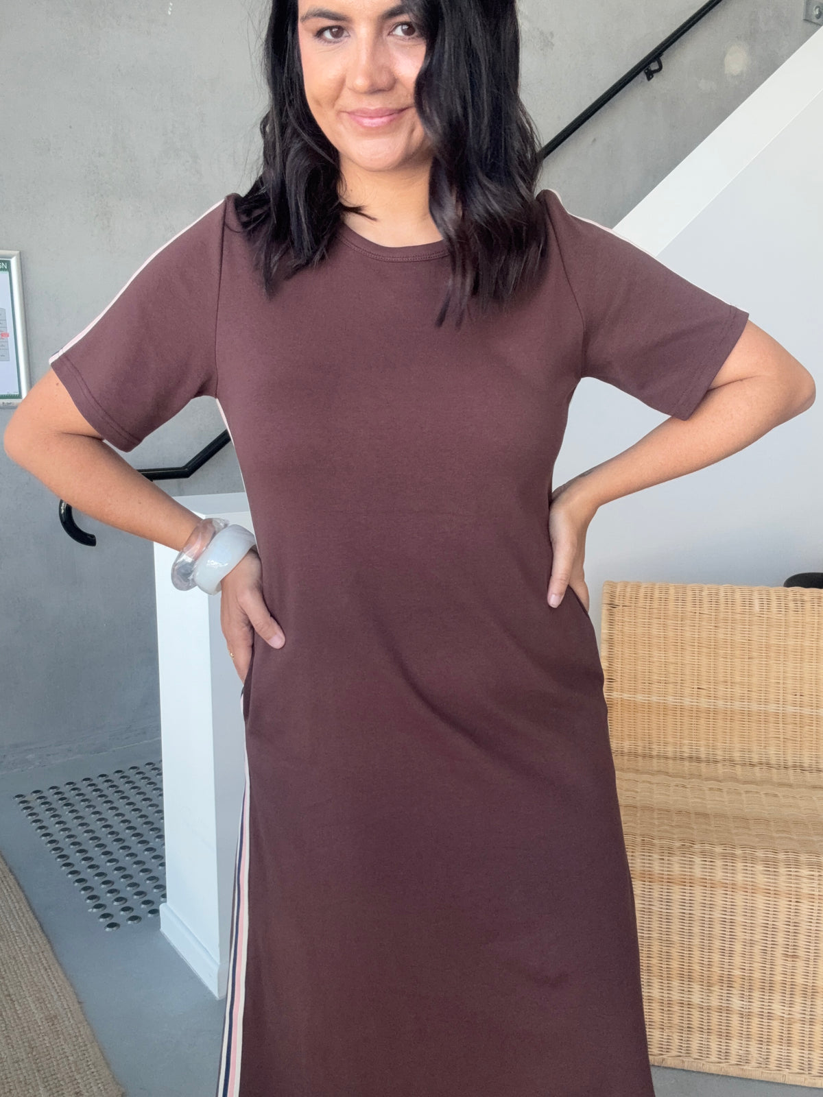 Stella Midi Dress Chocolate