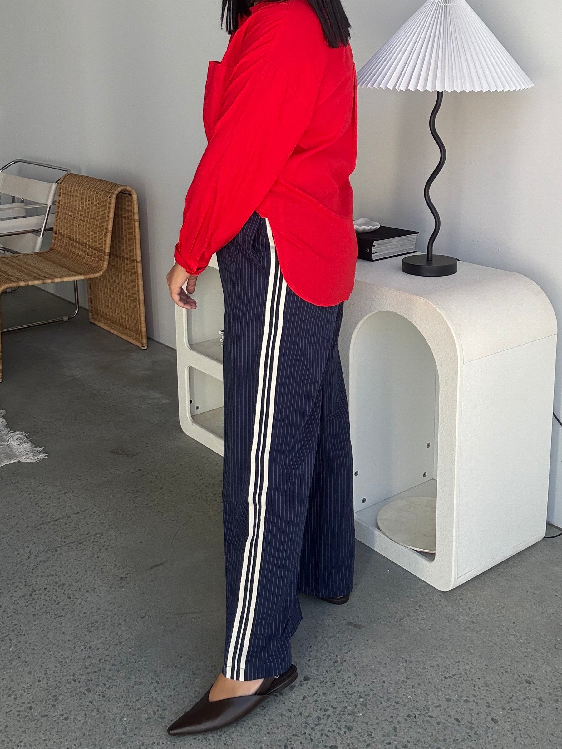 Industrie Pinestripe Pant Navy