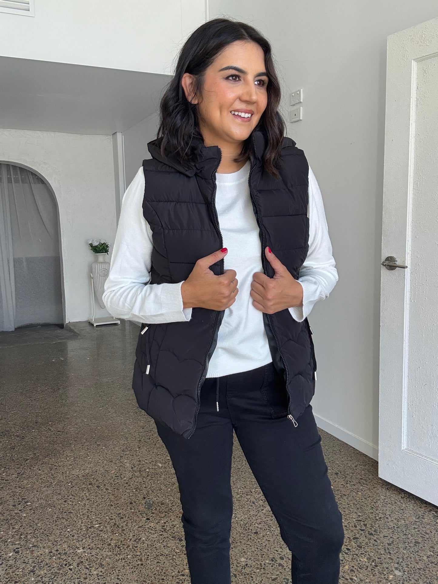 Chilli Puffer Vest Black