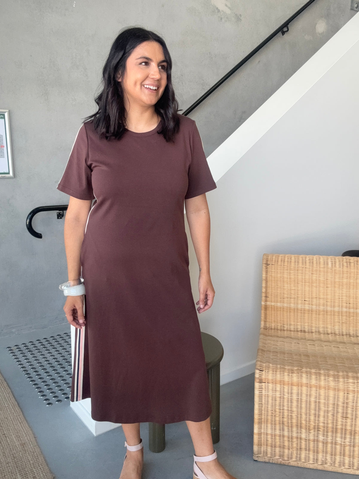 Stella Midi Dress Chocolate