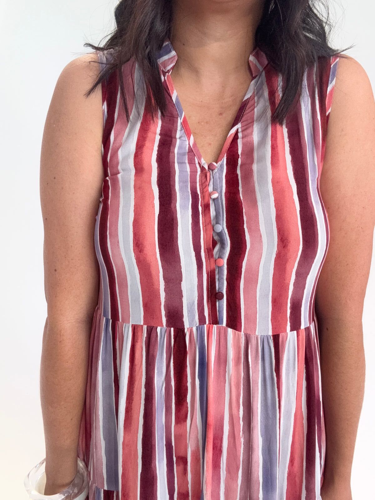 Claudia Pink Stripe Dress