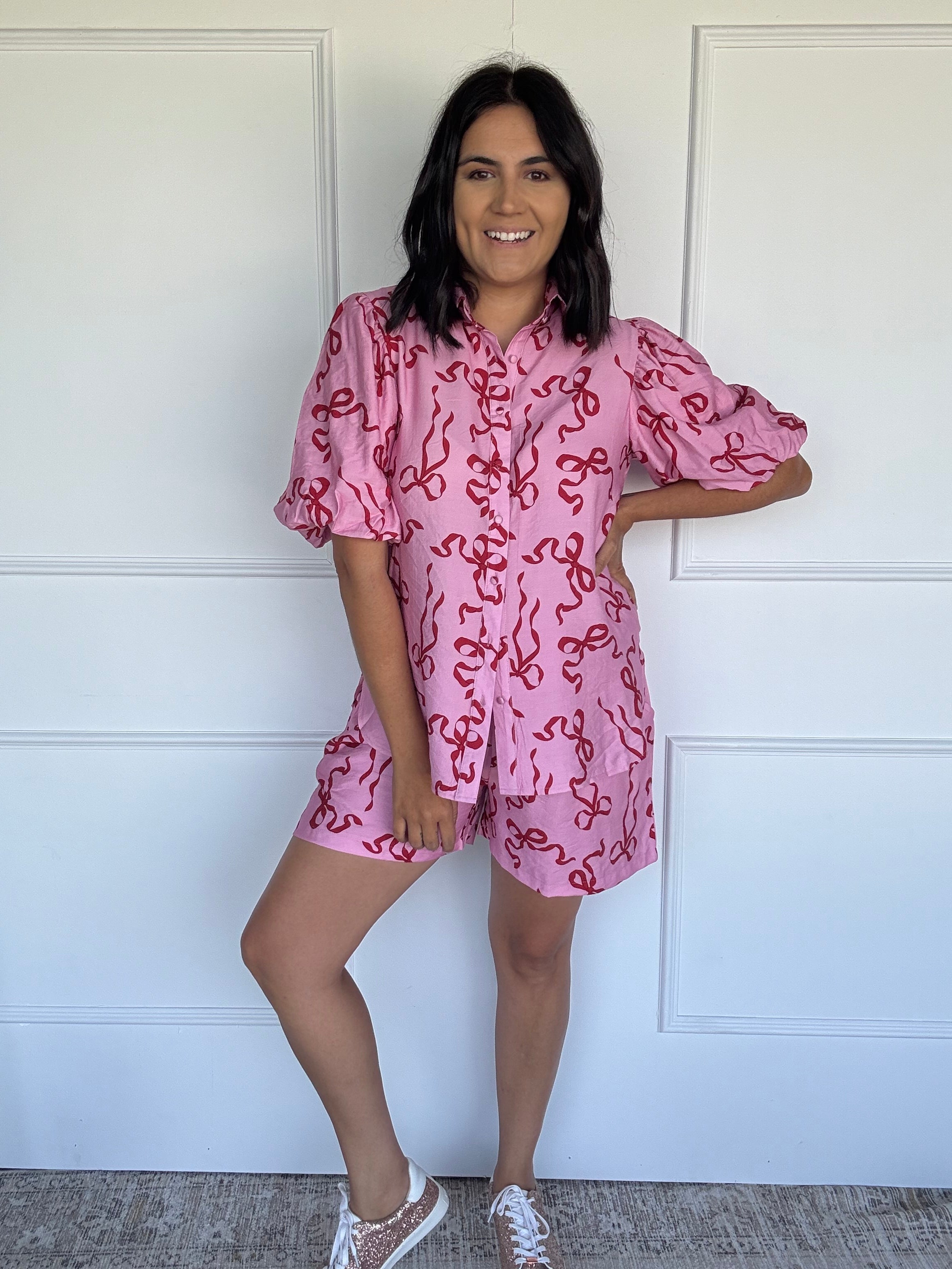 Lottie Blouse Bow Print